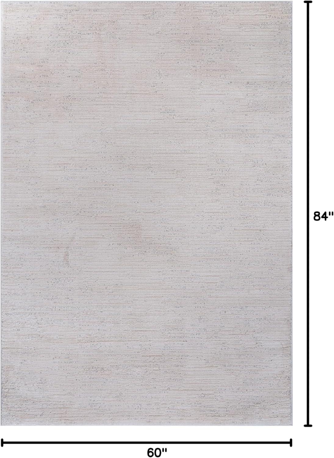 image:imageCAMILSON Baby Shag Rug 8x10 Modern Luxury Striped Boho Area Easy Shaggy Rugs Soft Medium Pile Stain Resistant EasyCleaning NonShedding for Living Room Office Indoor Carpet 8 x 10 Beige GrayMat5 Beige Gray