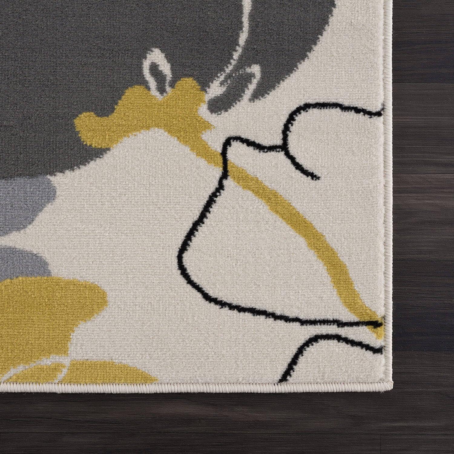 image:imageCAMILSON Baby Shag Rug 8x10 Modern Luxury Striped Boho Area Easy Shaggy Rugs Soft Medium Pile Stain Resistant EasyCleaning NonShedding for Living Room Office Indoor Carpet 8 x 10 Beige GrayYellow