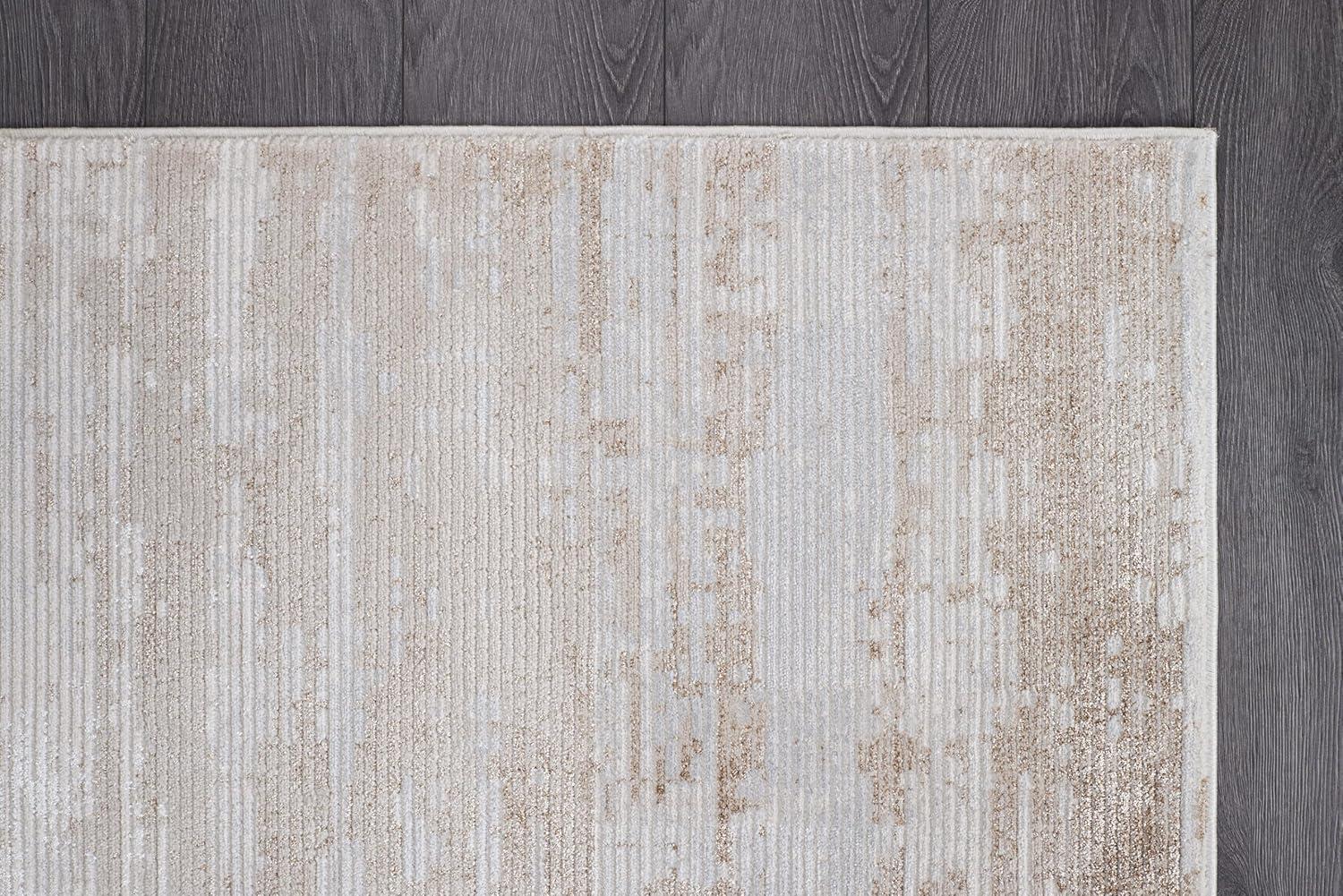 image:imageCAMILSON Baby Shag Rug 8x10 Modern Luxury Striped Boho Area Easy Shaggy Rugs Soft Medium Pile Stain Resistant EasyCleaning NonShedding for Living Room Office Indoor Carpet 8 x 10 Beige GrayPas2 Beige White