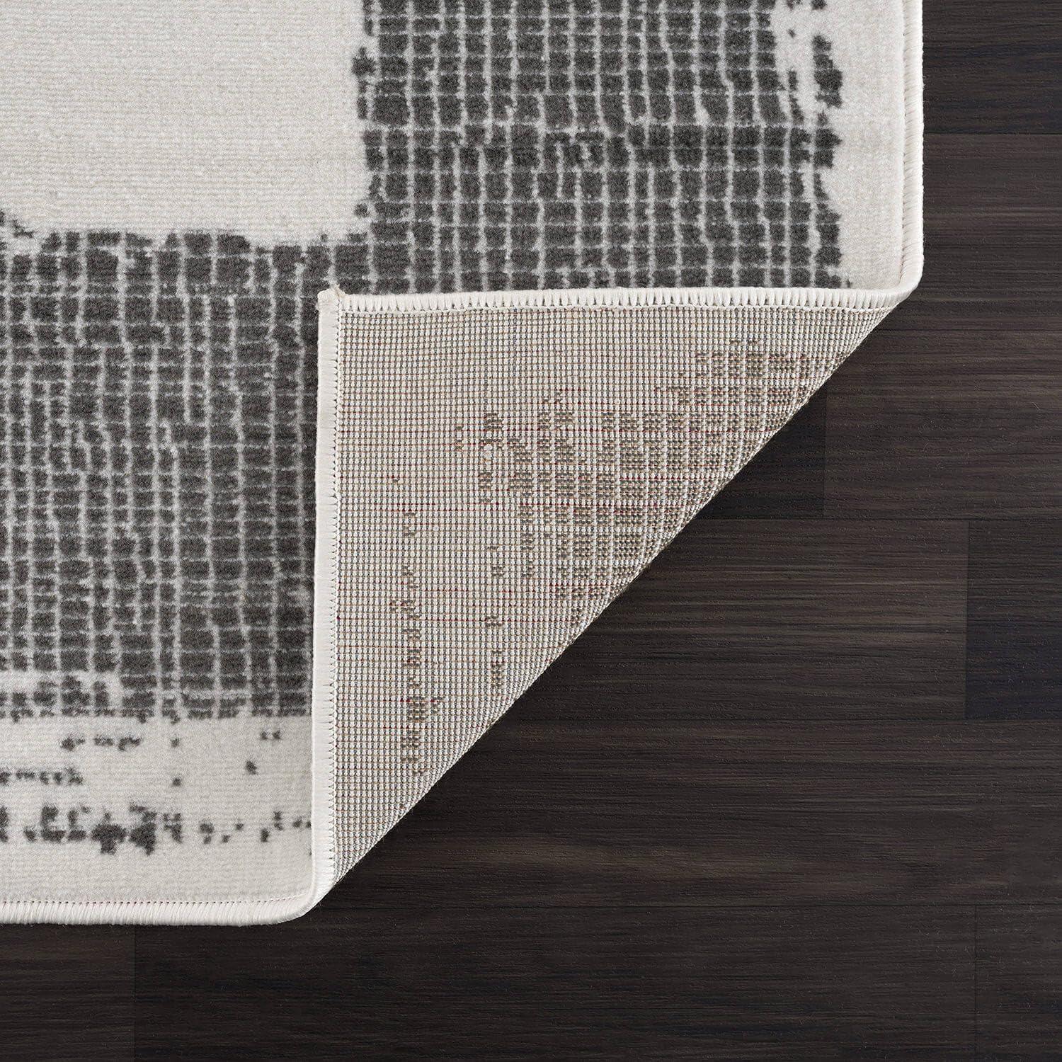 image:imageCAMILSON Baby Shag Rug 8x10 Modern Luxury Striped Boho Area Easy Shaggy Rugs Soft Medium Pile Stain Resistant EasyCleaning NonShedding for Living Room Office Indoor Carpet 8 x 10 Beige GrayCream