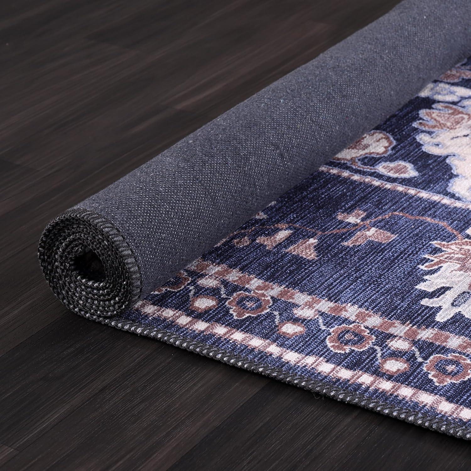 image:imageCAMILSON Baby Shag Rug 8x10 Modern Luxury Striped Boho Area Easy Shaggy Rugs Soft Medium Pile Stain Resistant EasyCleaning NonShedding for Living Room Office Indoor Carpet 8 x 10 Beige GrayStf Navy