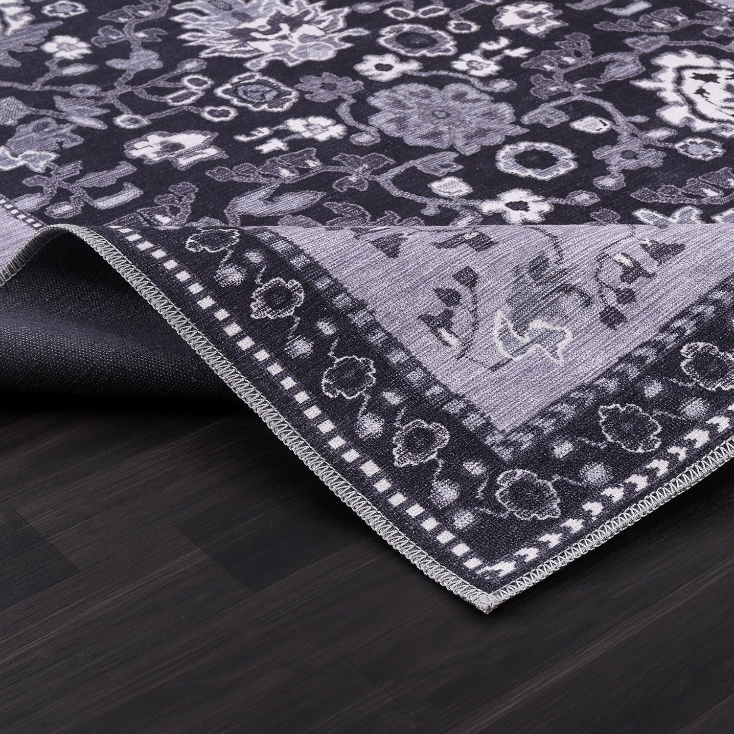 image:imageCAMILSON Baby Shag Rug 8x10 Modern Luxury Striped Boho Area Easy Shaggy Rugs Soft Medium Pile Stain Resistant EasyCleaning NonShedding for Living Room Office Indoor Carpet 8 x 10 Beige GrayStf Black