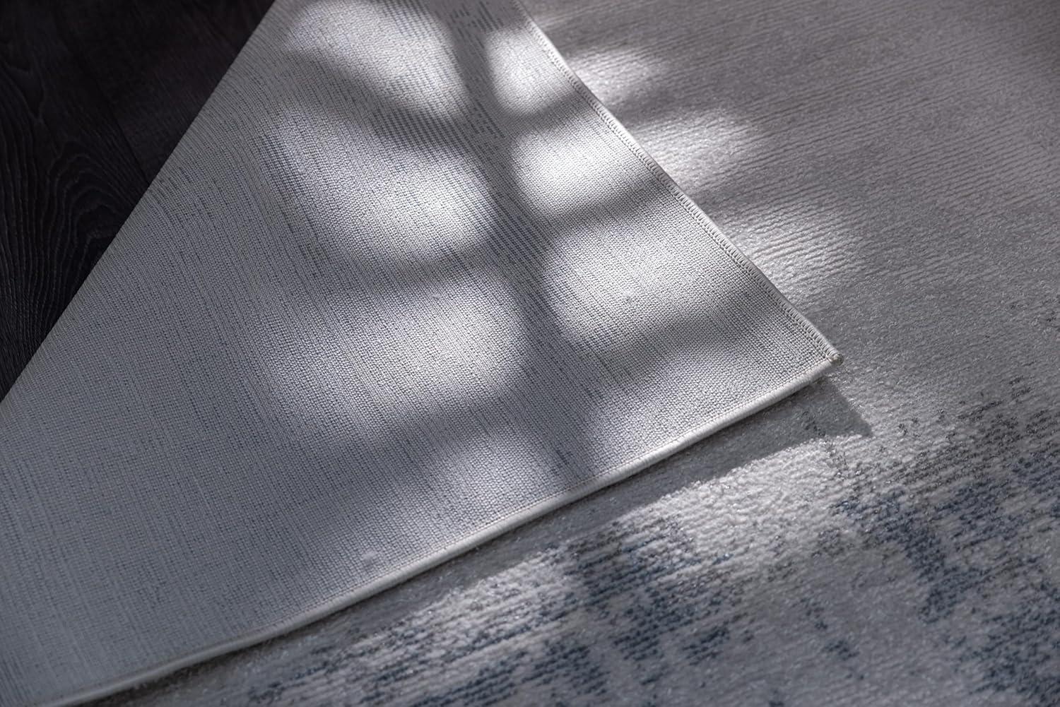 image:imageCAMILSON Baby Shag Rug 8x10 Modern Luxury Striped Boho Area Easy Shaggy Rugs Soft Medium Pile Stain Resistant EasyCleaning NonShedding for Living Room Office Indoor Carpet 8 x 10 Beige GrayPas5 Blue Gray