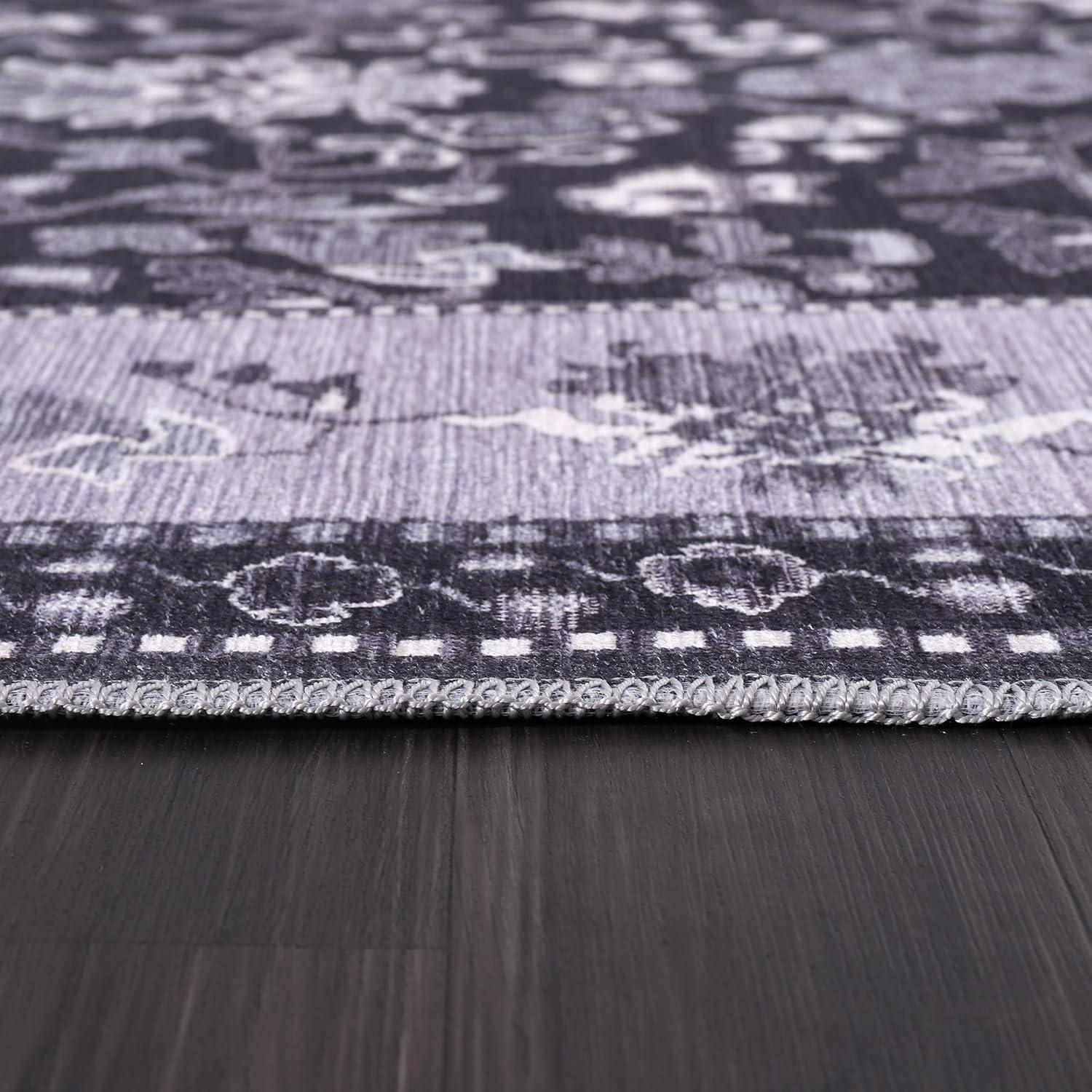 image:imageCAMILSON Baby Shag Rug 8x10 Modern Luxury Striped Boho Area Easy Shaggy Rugs Soft Medium Pile Stain Resistant EasyCleaning NonShedding for Living Room Office Indoor Carpet 8 x 10 Beige GrayStf Black