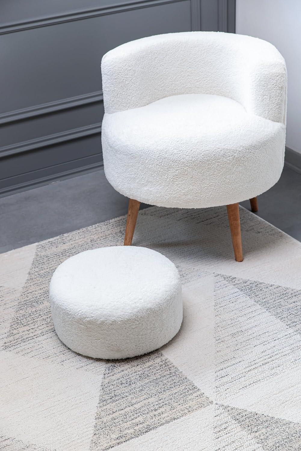 image:imageCAMILSON Baby Shag Rug 8x10 Modern Luxury Striped Boho Area Easy Shaggy Rugs Soft Medium Pile Stain Resistant EasyCleaning NonShedding for Living Room Office Indoor Carpet 8 x 10 Beige GrayMat6 Beige Gray