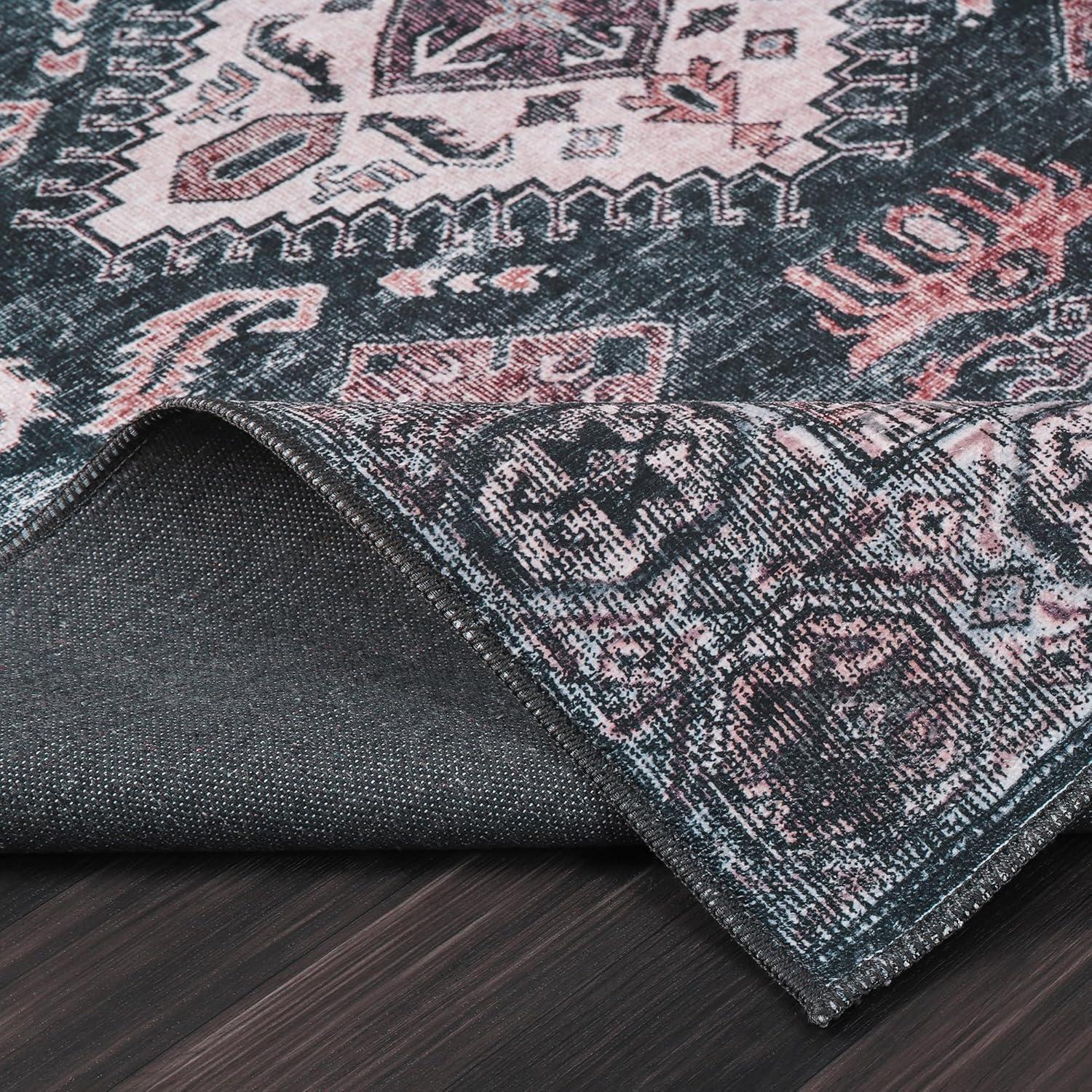 image:imageCAMILSON Baby Shag Rug 8x10 Modern Luxury Striped Boho Area Easy Shaggy Rugs Soft Medium Pile Stain Resistant EasyCleaning NonShedding for Living Room Office Indoor Carpet 8 x 10 Beige GrayVen Black