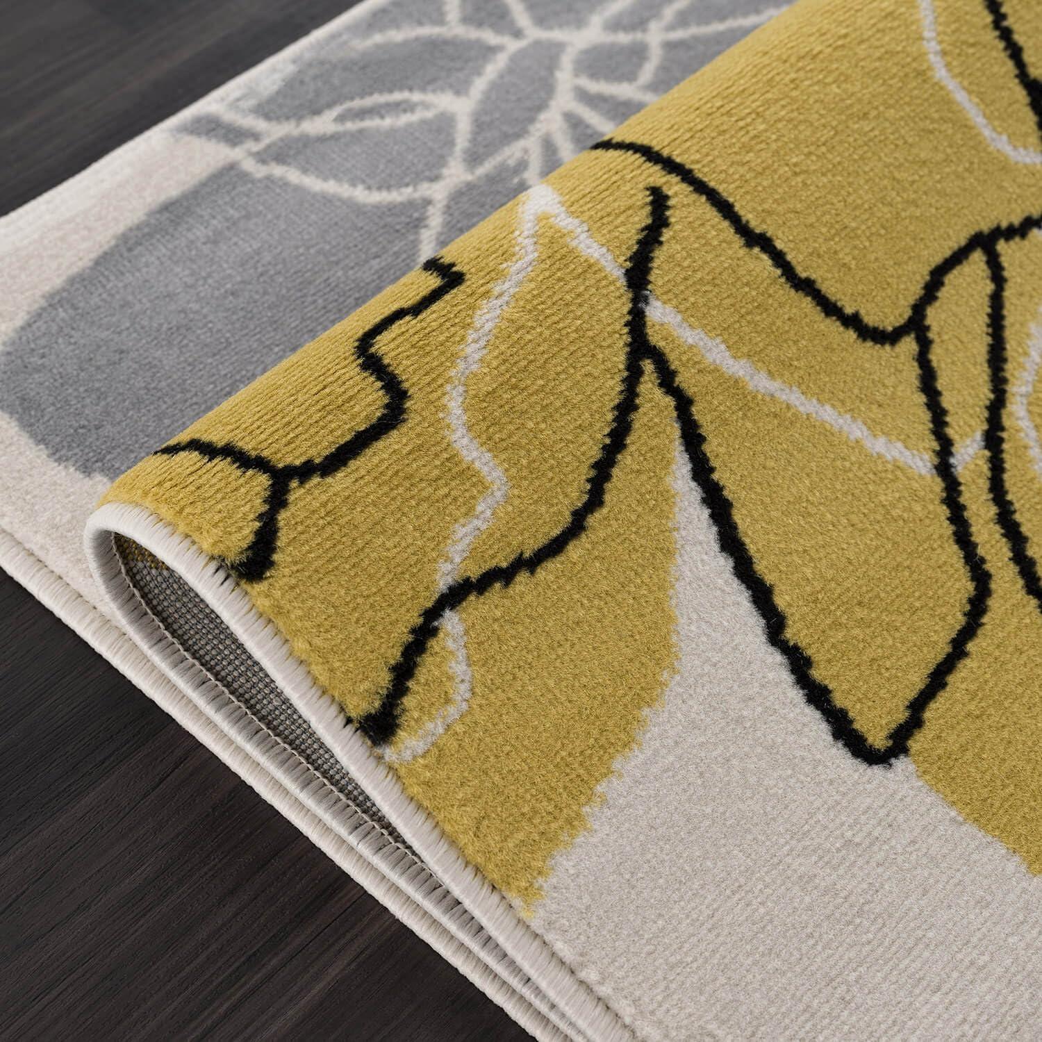image:imageCAMILSON Baby Shag Rug 8x10 Modern Luxury Striped Boho Area Easy Shaggy Rugs Soft Medium Pile Stain Resistant EasyCleaning NonShedding for Living Room Office Indoor Carpet 8 x 10 Beige GrayYellow