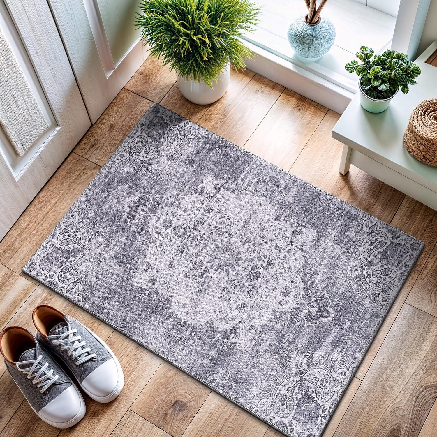 image:imageCAMILSON Baby Shag Rug 8x10 Modern Luxury Striped Boho Area Easy Shaggy Rugs Soft Medium Pile Stain Resistant EasyCleaning NonShedding for Living Room Office Indoor Carpet 8 x 10 Beige Gray2001 Gray