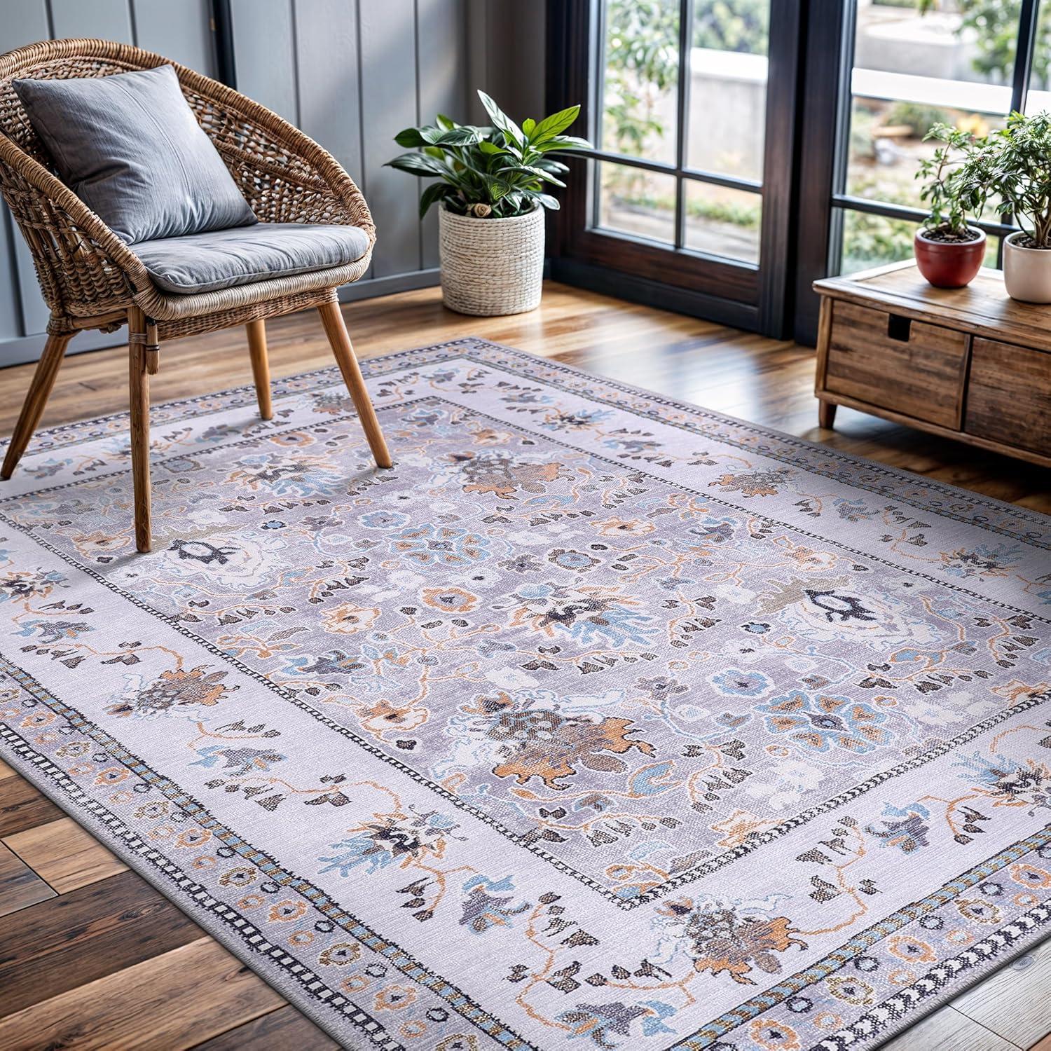 image:imageCAMILSON Baby Shag Rug 8x10 Modern Luxury Striped Boho Area Easy Shaggy Rugs Soft Medium Pile Stain Resistant EasyCleaning NonShedding for Living Room Office Indoor Carpet 8 x 10 Beige GrayStf Gray