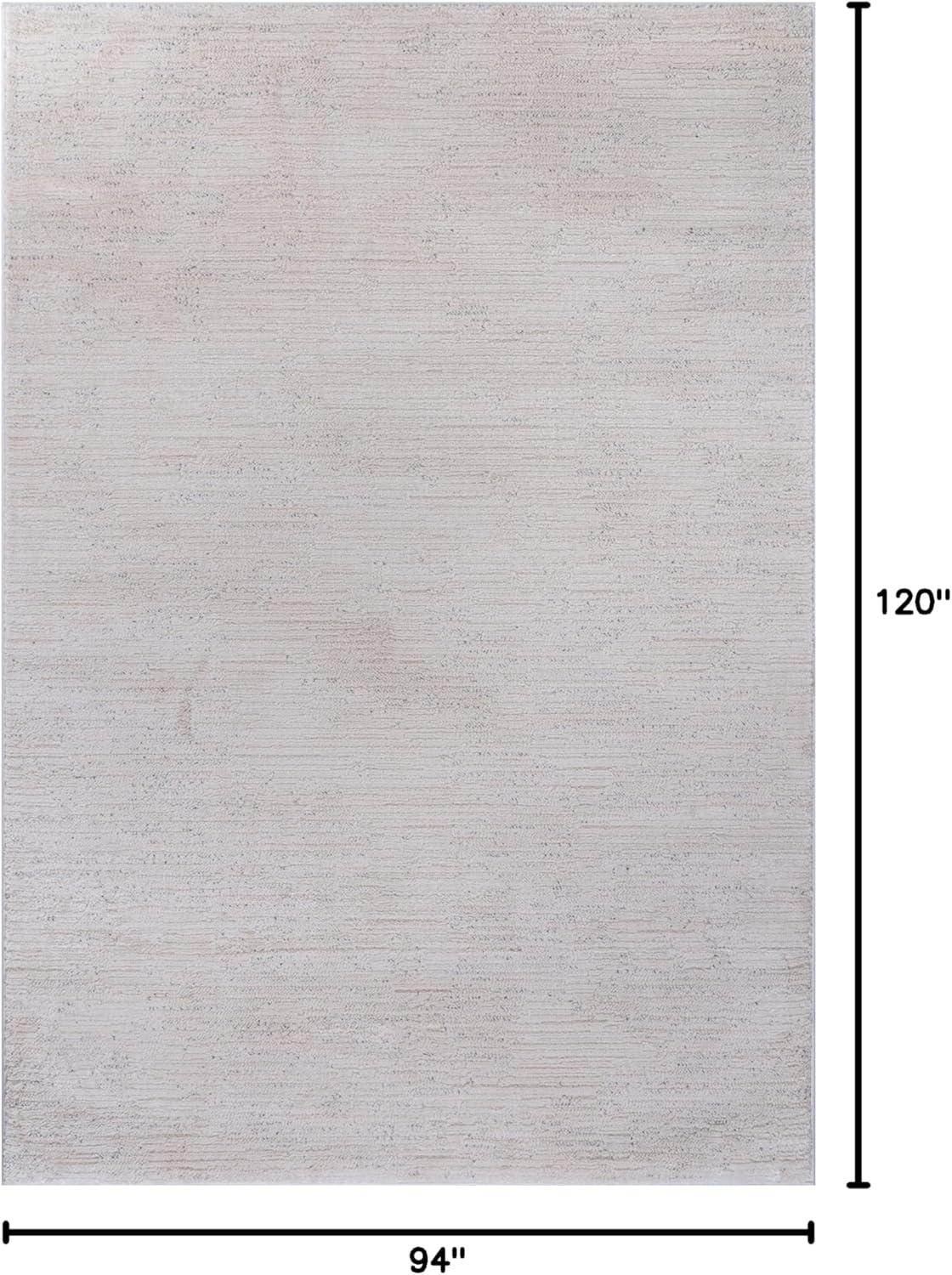image:imageCAMILSON Baby Shag Rug 8x10 Modern Luxury Striped Boho Area Easy Shaggy Rugs Soft Medium Pile Stain Resistant EasyCleaning NonShedding for Living Room Office Indoor Carpet 8 x 10 Beige GrayMat5 Beige Gray