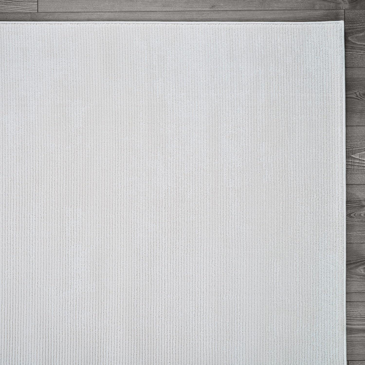 image:imageCAMILSON Baby Shag Rug 8x10 Modern Luxury Striped Boho Area Easy Shaggy Rugs Soft Medium Pile Stain Resistant EasyCleaning NonShedding for Living Room Office Indoor Carpet 8 x 10 Beige GrayPas12 White White