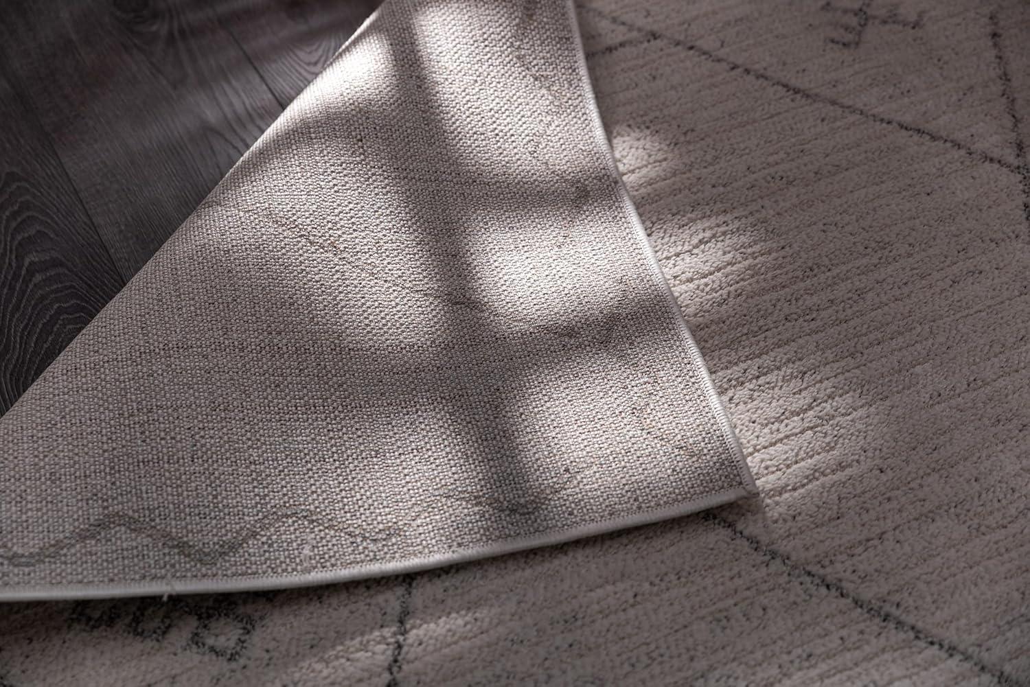 image:imageCAMILSON Baby Shag Rug 8x10 Modern Luxury Striped Boho Area Easy Shaggy Rugs Soft Medium Pile Stain Resistant EasyCleaning NonShedding for Living Room Office Indoor Carpet 8 x 10 Beige GrayMat2 Beige Gray