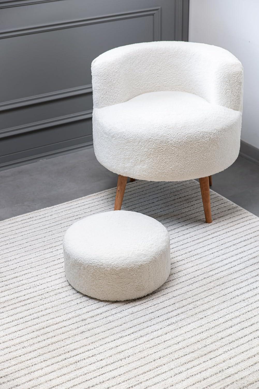 image:imageCAMILSON Baby Shag Rug 8x10 Modern Luxury Striped Boho Area Easy Shaggy Rugs Soft Medium Pile Stain Resistant EasyCleaning NonShedding for Living Room Office Indoor Carpet 8 x 10 Beige GrayMat1 Beige Gray