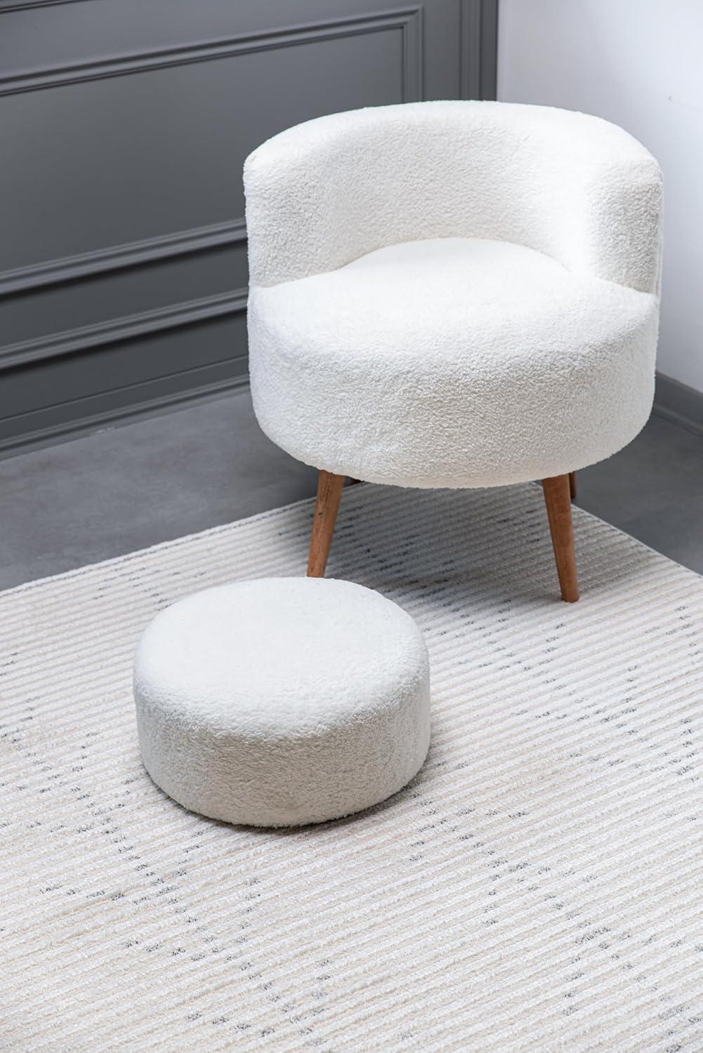 image:imageCAMILSON Baby Shag Rug 8x10 Modern Luxury Striped Boho Area Easy Shaggy Rugs Soft Medium Pile Stain Resistant EasyCleaning NonShedding for Living Room Office Indoor Carpet 8 x 10 Beige GrayMat3 Beige Gray