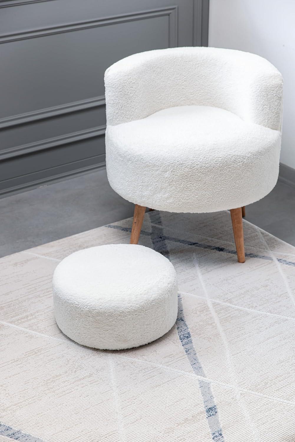 image:imageCAMILSON Baby Shag Rug 8x10 Modern Luxury Striped Boho Area Easy Shaggy Rugs Soft Medium Pile Stain Resistant EasyCleaning NonShedding for Living Room Office Indoor Carpet 8 x 10 Beige GrayPas7 Blue Beige