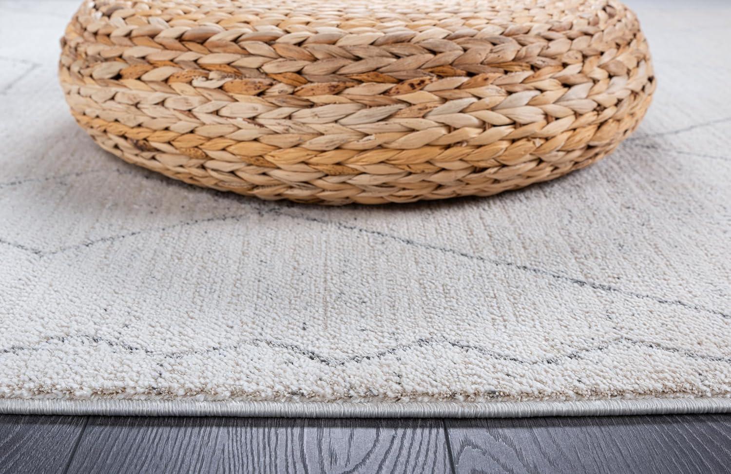 image:imageCAMILSON Baby Shag Rug 8x10 Modern Luxury Striped Boho Area Easy Shaggy Rugs Soft Medium Pile Stain Resistant EasyCleaning NonShedding for Living Room Office Indoor Carpet 8 x 10 Beige GrayMat2 Beige Gray