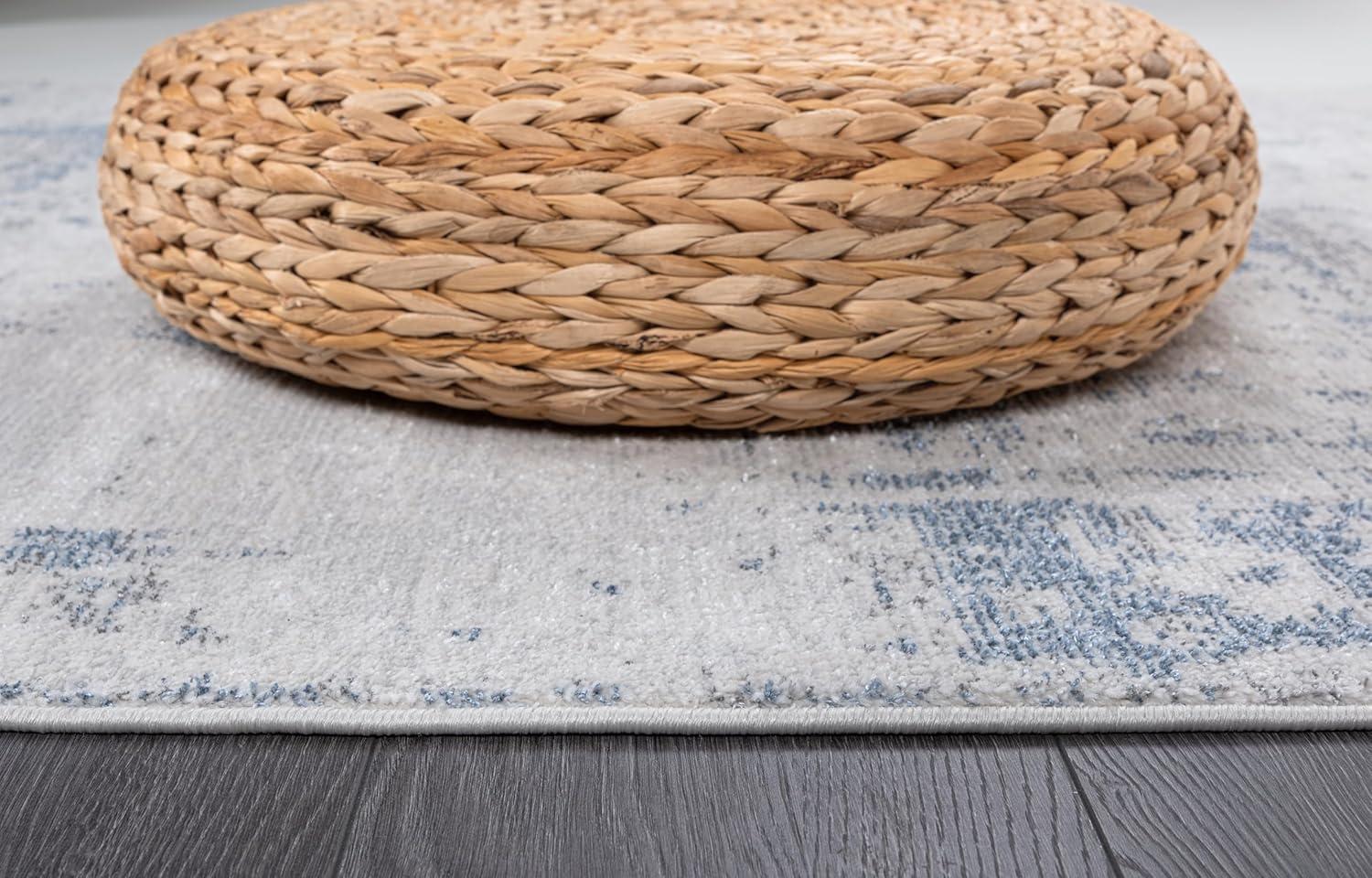 image:imageCAMILSON Baby Shag Rug 8x10 Modern Luxury Striped Boho Area Easy Shaggy Rugs Soft Medium Pile Stain Resistant EasyCleaning NonShedding for Living Room Office Indoor Carpet 8 x 10 Beige GrayPas5 Blue Gray