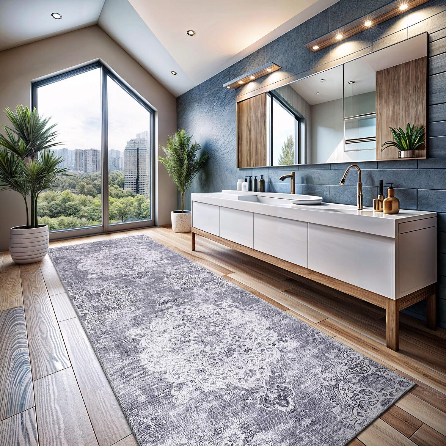 image:imageCAMILSON Baby Shag Rug 8x10 Modern Luxury Striped Boho Area Easy Shaggy Rugs Soft Medium Pile Stain Resistant EasyCleaning NonShedding for Living Room Office Indoor Carpet 8 x 10 Beige Gray2001 Gray