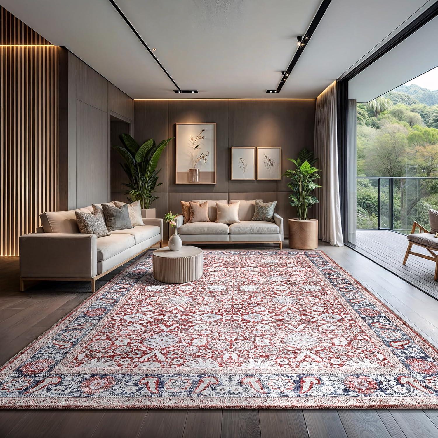 image:imageCAMILSON Baby Shag Rug 8x10 Modern Luxury Striped Boho Area Easy Shaggy Rugs Soft Medium Pile Stain Resistant EasyCleaning NonShedding for Living Room Office Indoor Carpet 8 x 10 Beige GrayVen Brown