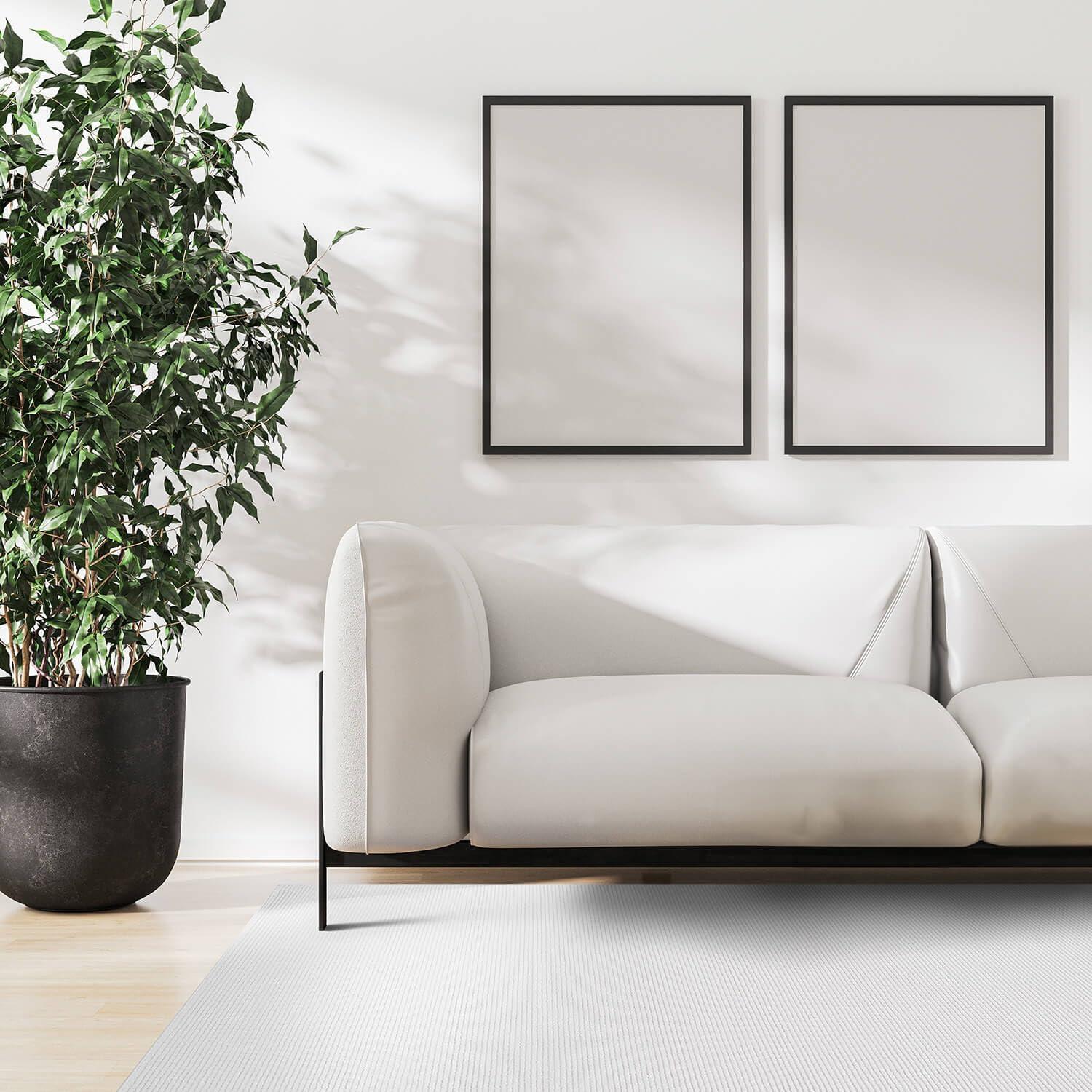 image:imageCAMILSON Baby Shag Rug 8x10 Modern Luxury Striped Boho Area Easy Shaggy Rugs Soft Medium Pile Stain Resistant EasyCleaning NonShedding for Living Room Office Indoor Carpet 8 x 10 Beige GrayPas12 White White