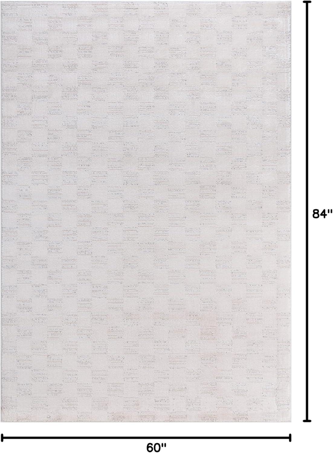 image:imageCAMILSON Baby Shag Rug 8x10 Modern Luxury Striped Boho Area Easy Shaggy Rugs Soft Medium Pile Stain Resistant EasyCleaning NonShedding for Living Room Office Indoor Carpet 8 x 10 Beige GrayMat7 Beige Gray
