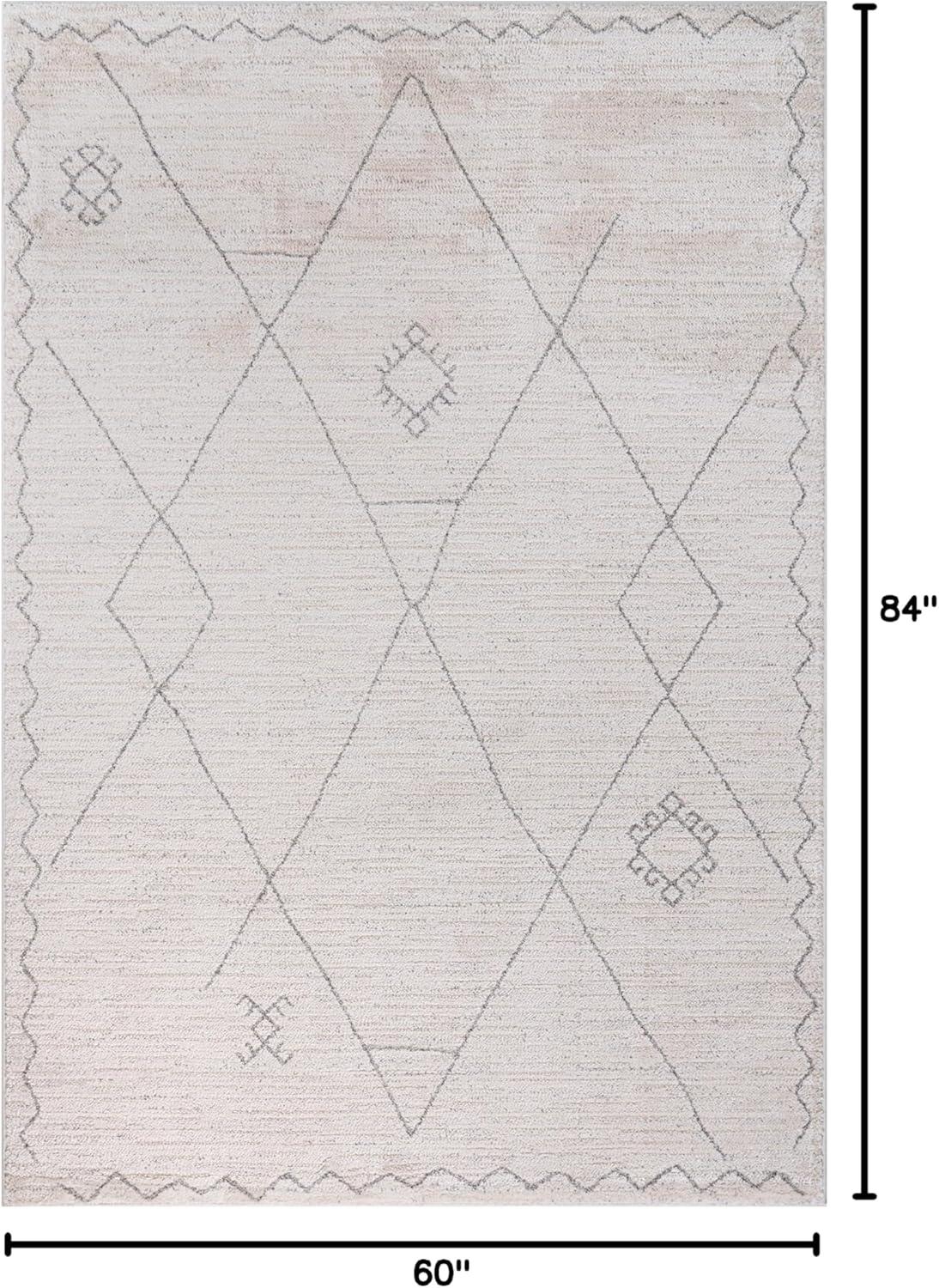 image:imageCAMILSON Baby Shag Rug 8x10 Modern Luxury Striped Boho Area Easy Shaggy Rugs Soft Medium Pile Stain Resistant EasyCleaning NonShedding for Living Room Office Indoor Carpet 8 x 10 Beige GrayMat2 Beige Gray