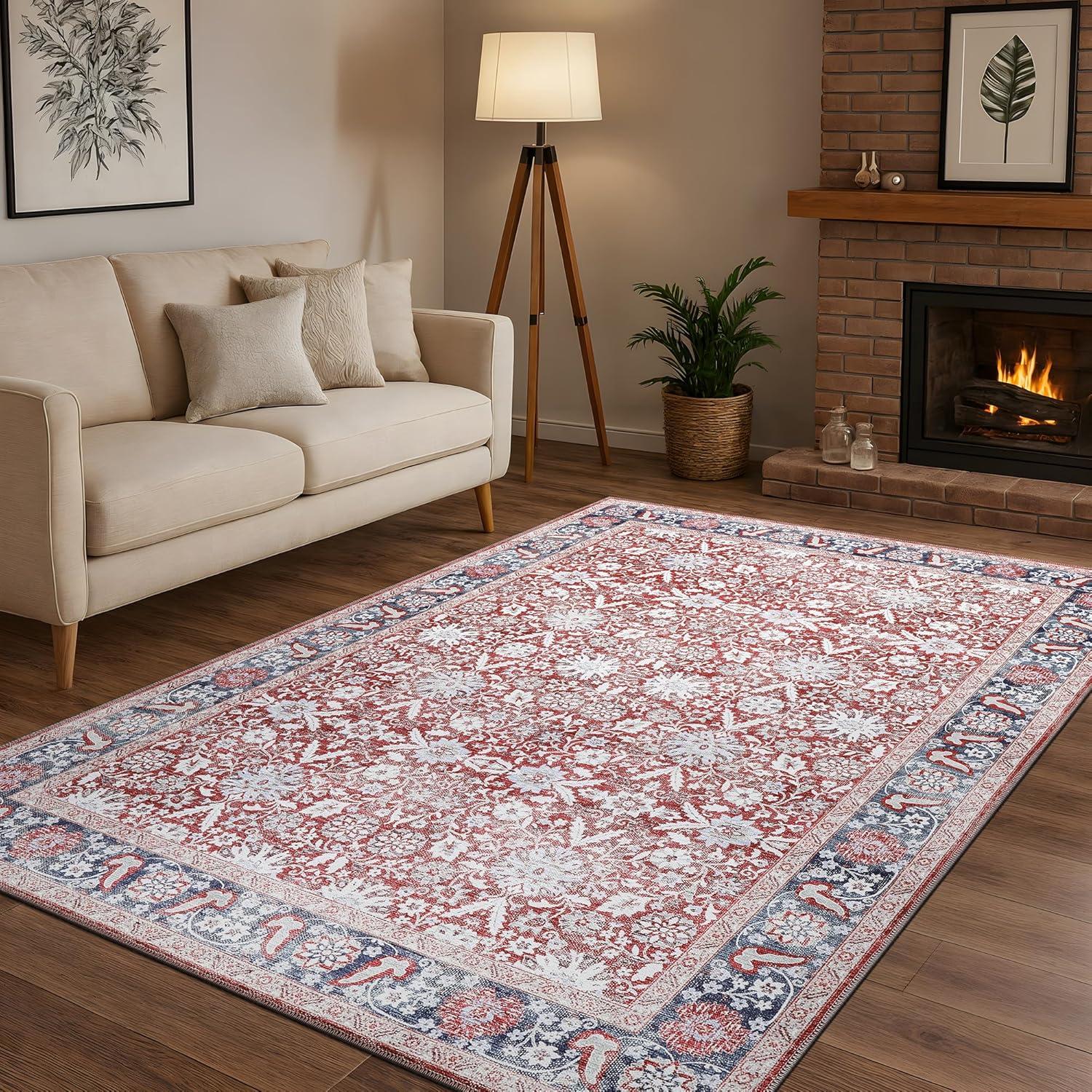 image:imageCAMILSON Baby Shag Rug 8x10 Modern Luxury Striped Boho Area Easy Shaggy Rugs Soft Medium Pile Stain Resistant EasyCleaning NonShedding for Living Room Office Indoor Carpet 8 x 10 Beige GrayVen Brown