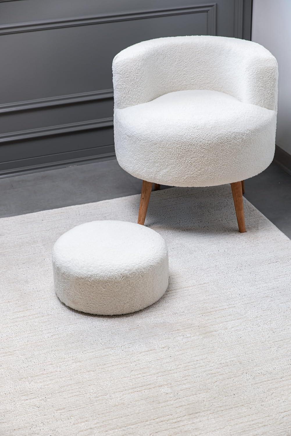 image:imageCAMILSON Baby Shag Rug 8x10 Modern Luxury Striped Boho Area Easy Shaggy Rugs Soft Medium Pile Stain Resistant EasyCleaning NonShedding for Living Room Office Indoor Carpet 8 x 10 Beige GrayMat5 Beige Gray