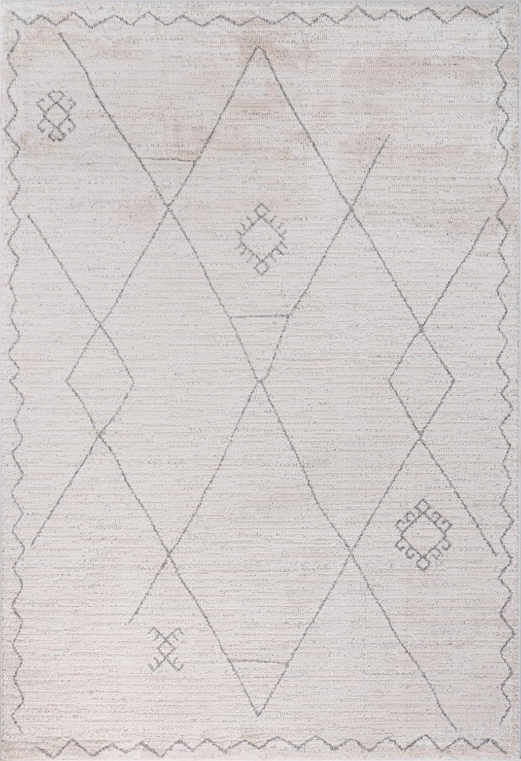 image:imageCAMILSON Baby Shag Rug 8x10 Modern Luxury Striped Boho Area Easy Shaggy Rugs Soft Medium Pile Stain Resistant EasyCleaning NonShedding for Living Room Office Indoor Carpet 8 x 10 Beige GrayMat2 Beige Gray
