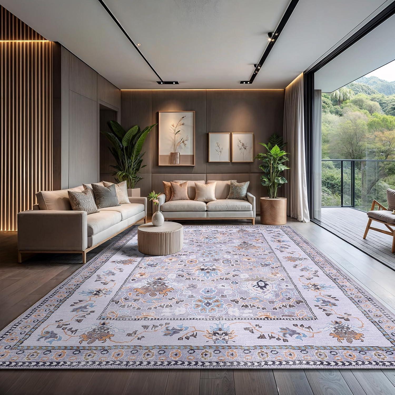 image:imageCAMILSON Baby Shag Rug 8x10 Modern Luxury Striped Boho Area Easy Shaggy Rugs Soft Medium Pile Stain Resistant EasyCleaning NonShedding for Living Room Office Indoor Carpet 8 x 10 Beige GrayStf Gray