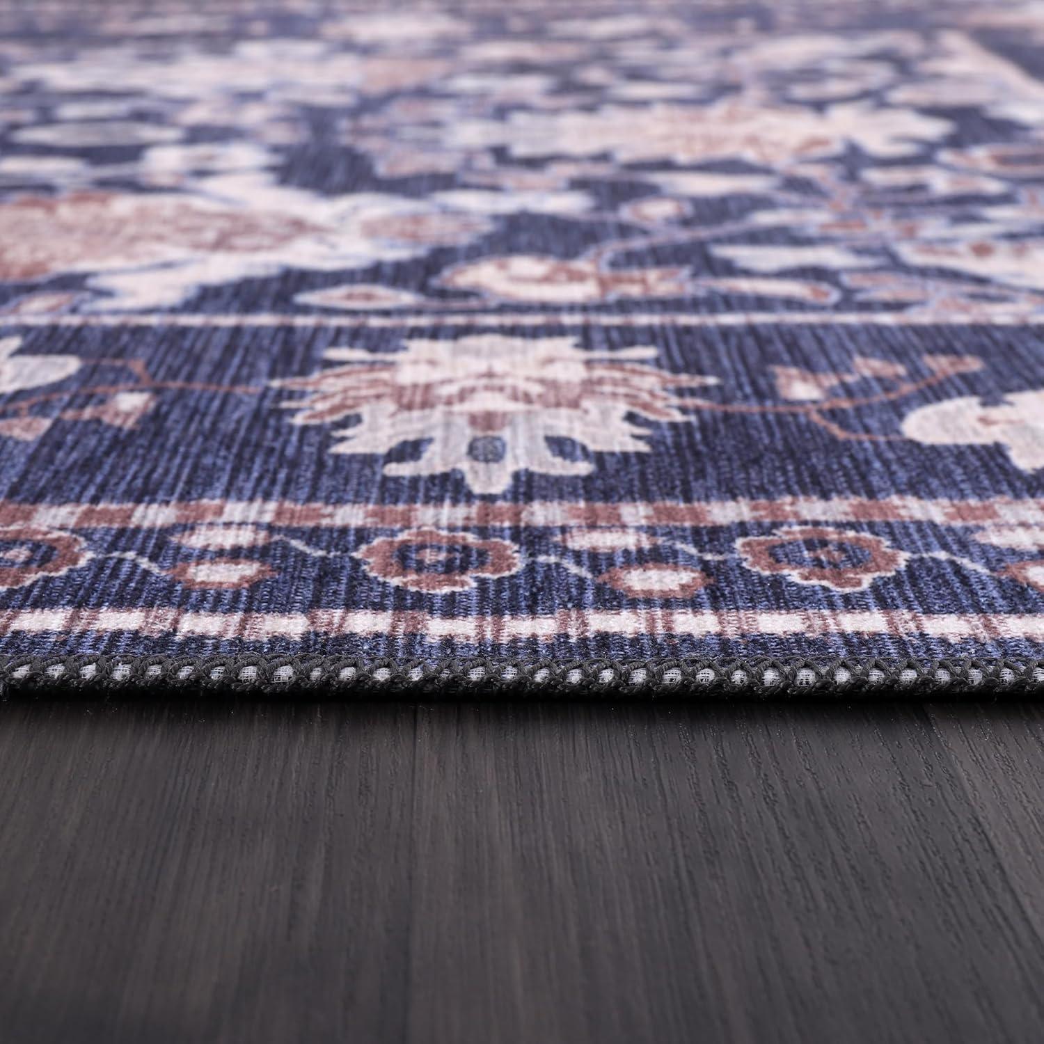 image:imageCAMILSON Baby Shag Rug 8x10 Modern Luxury Striped Boho Area Easy Shaggy Rugs Soft Medium Pile Stain Resistant EasyCleaning NonShedding for Living Room Office Indoor Carpet 8 x 10 Beige GrayStf Navy