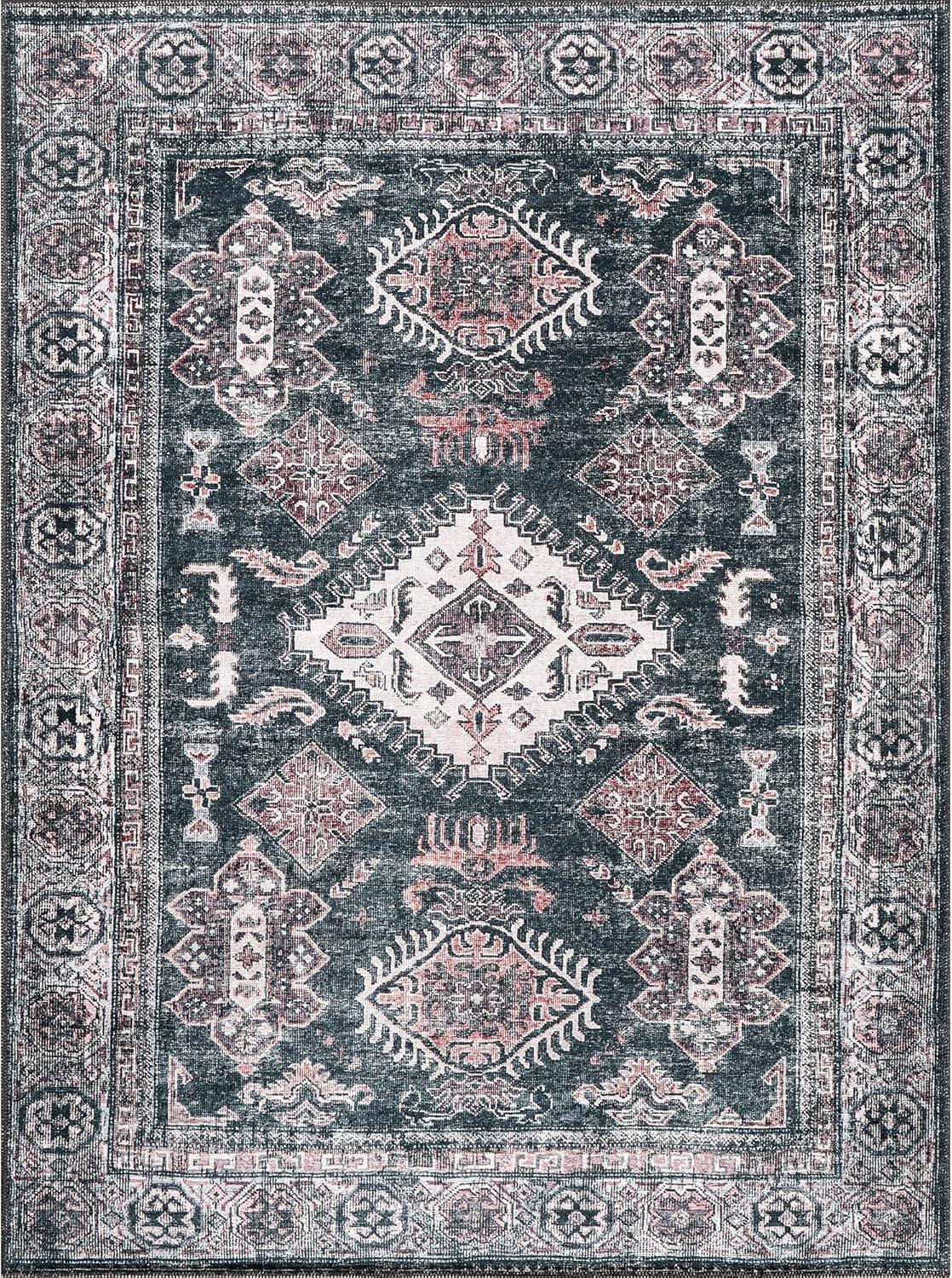 image:imageCAMILSON Baby Shag Rug 8x10 Modern Luxury Striped Boho Area Easy Shaggy Rugs Soft Medium Pile Stain Resistant EasyCleaning NonShedding for Living Room Office Indoor Carpet 8 x 10 Beige GrayVen Black