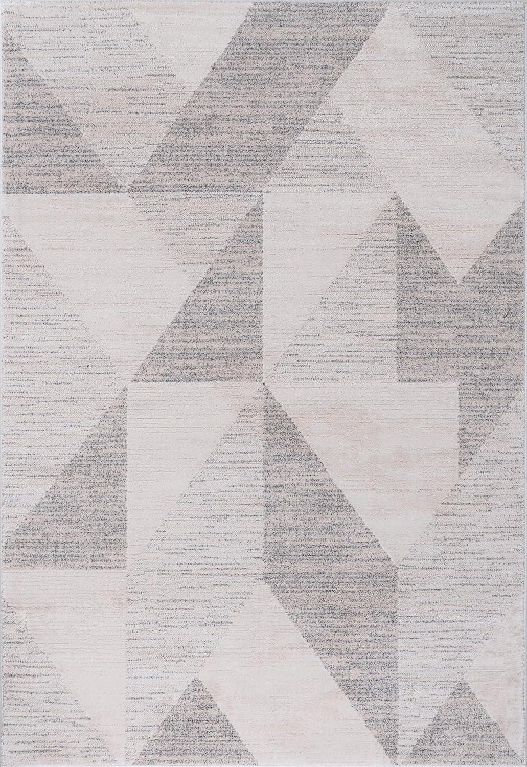 image:imageCAMILSON Baby Shag Rug 8x10 Modern Luxury Striped Boho Area Easy Shaggy Rugs Soft Medium Pile Stain Resistant EasyCleaning NonShedding for Living Room Office Indoor Carpet 8 x 10 Beige GrayMat6 Beige Gray