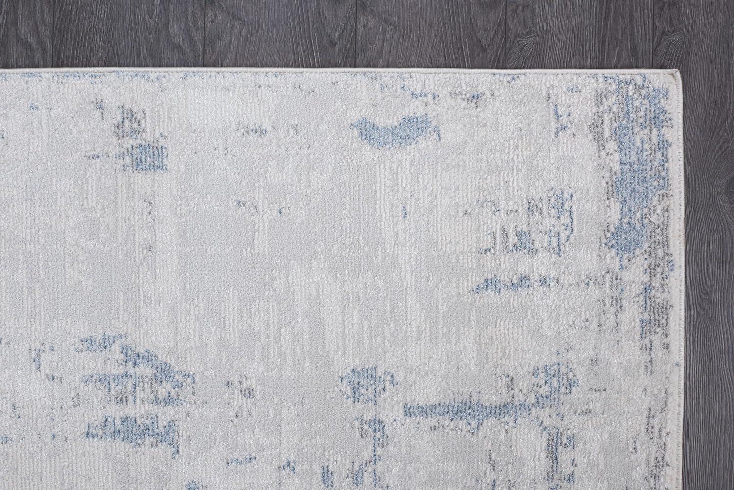 image:imageCAMILSON Baby Shag Rug 8x10 Modern Luxury Striped Boho Area Easy Shaggy Rugs Soft Medium Pile Stain Resistant EasyCleaning NonShedding for Living Room Office Indoor Carpet 8 x 10 Beige GrayPas5 Blue Gray