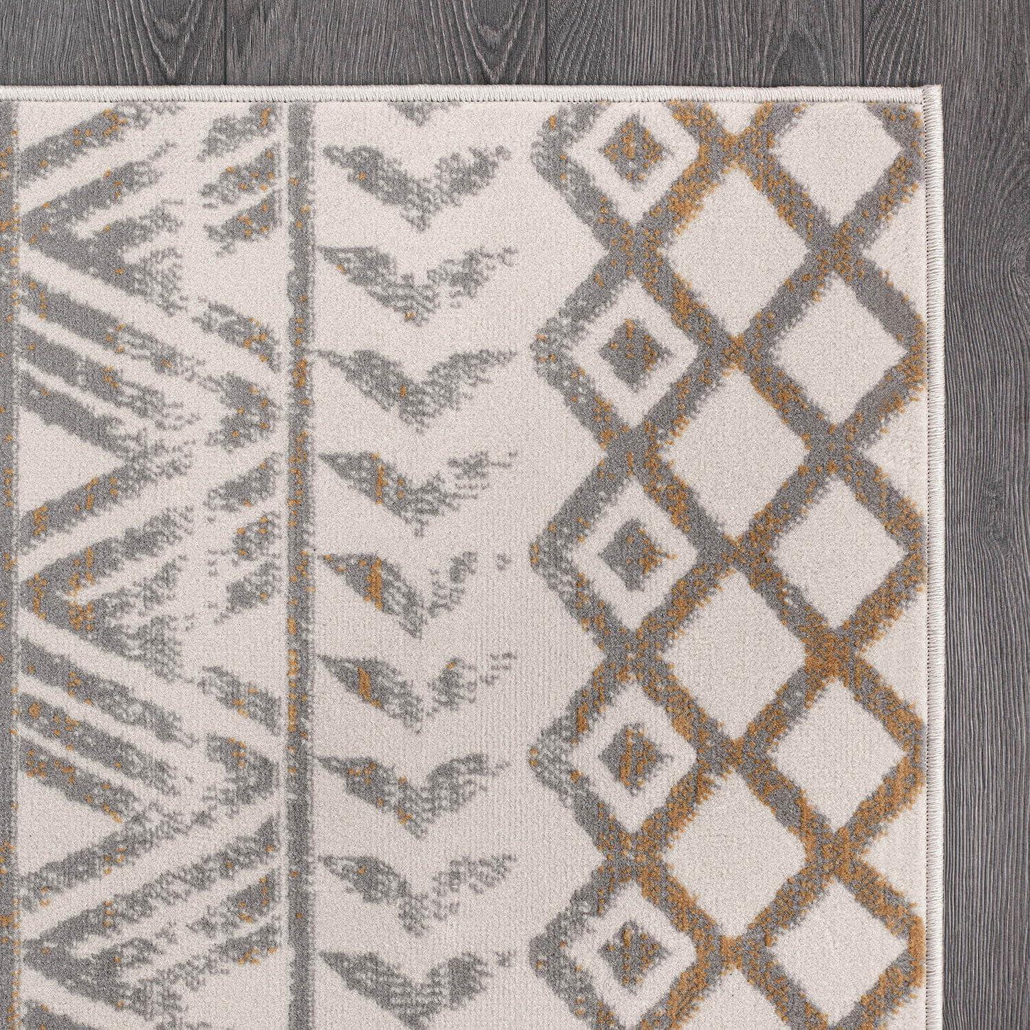 image:imageCAMILSON Baby Shag Rug 8x10 Modern Luxury Striped Boho Area Easy Shaggy Rugs Soft Medium Pile Stain Resistant EasyCleaning NonShedding for Living Room Office Indoor Carpet 8 x 10 Beige GrayBoho Yellow