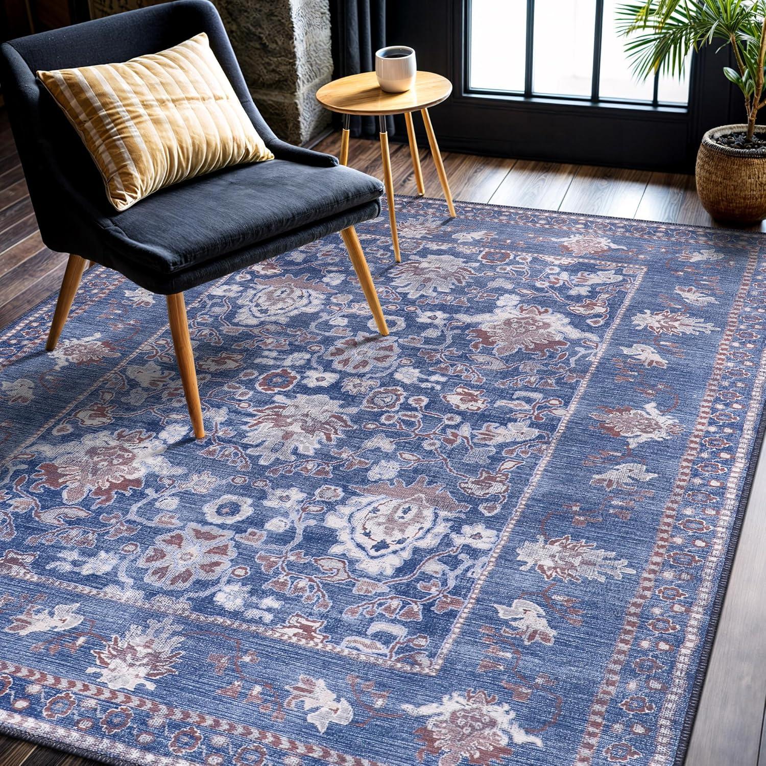 image:imageCAMILSON Baby Shag Rug 8x10 Modern Luxury Striped Boho Area Easy Shaggy Rugs Soft Medium Pile Stain Resistant EasyCleaning NonShedding for Living Room Office Indoor Carpet 8 x 10 Beige GrayStf Blue