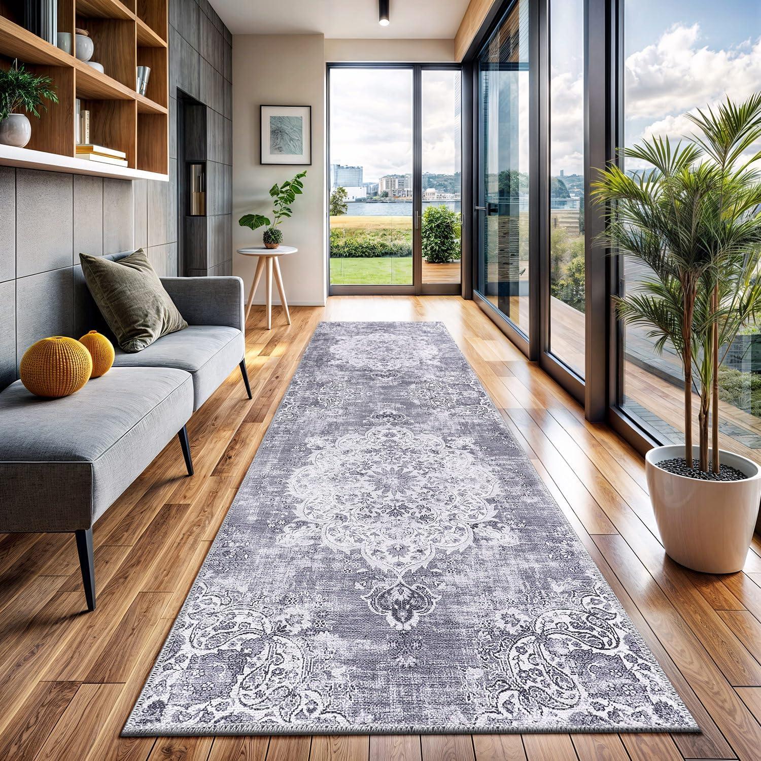 image:imageCAMILSON Baby Shag Rug 8x10 Modern Luxury Striped Boho Area Easy Shaggy Rugs Soft Medium Pile Stain Resistant EasyCleaning NonShedding for Living Room Office Indoor Carpet 8 x 10 Beige Gray2001 Gray