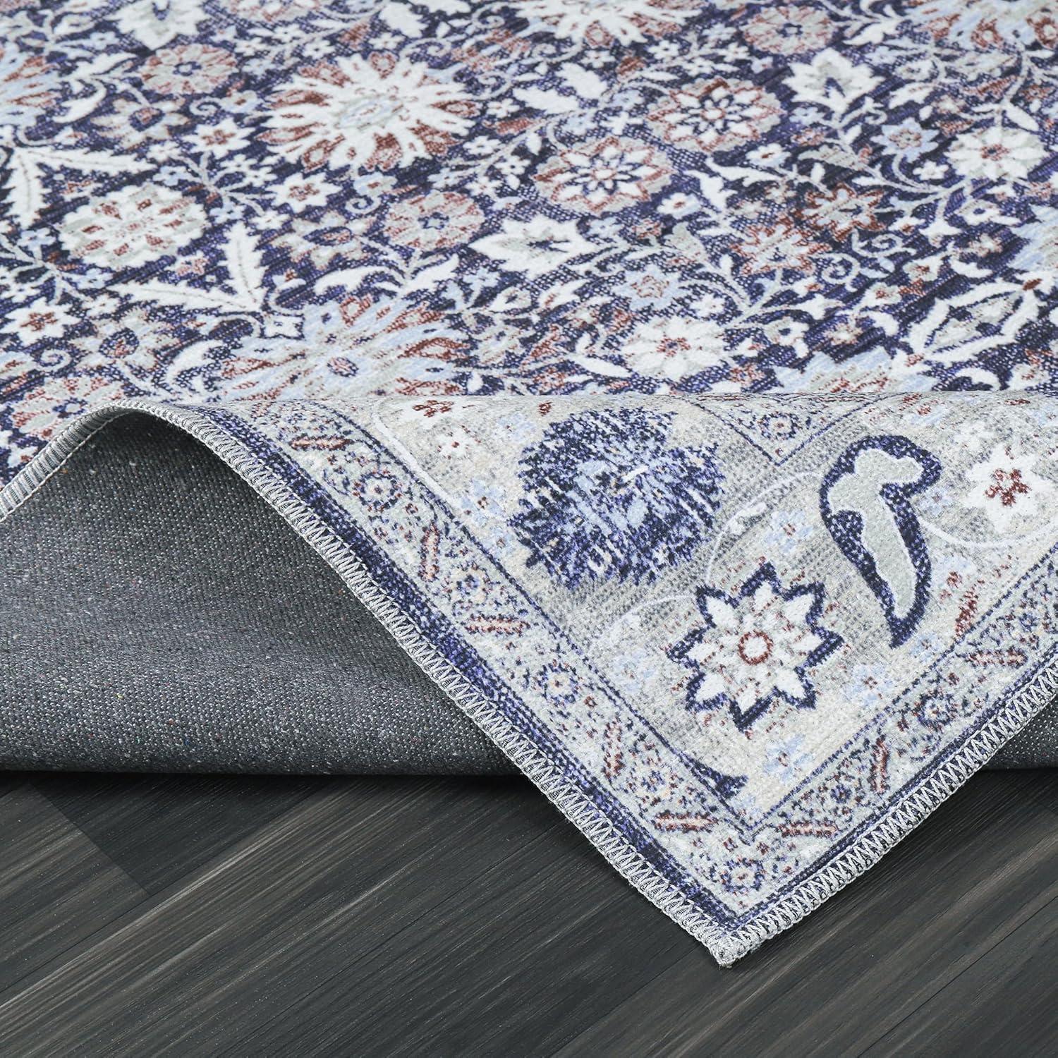 image:imageCAMILSON Baby Shag Rug 8x10 Modern Luxury Striped Boho Area Easy Shaggy Rugs Soft Medium Pile Stain Resistant EasyCleaning NonShedding for Living Room Office Indoor Carpet 8 x 10 Beige GrayVen Blue