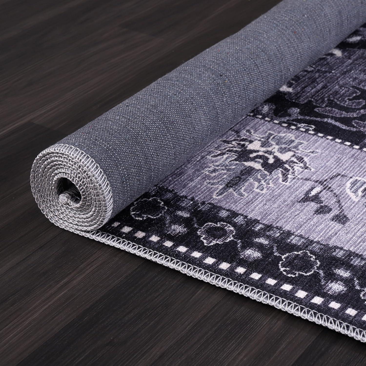 image:imageCAMILSON Baby Shag Rug 8x10 Modern Luxury Striped Boho Area Easy Shaggy Rugs Soft Medium Pile Stain Resistant EasyCleaning NonShedding for Living Room Office Indoor Carpet 8 x 10 Beige GrayStf Black