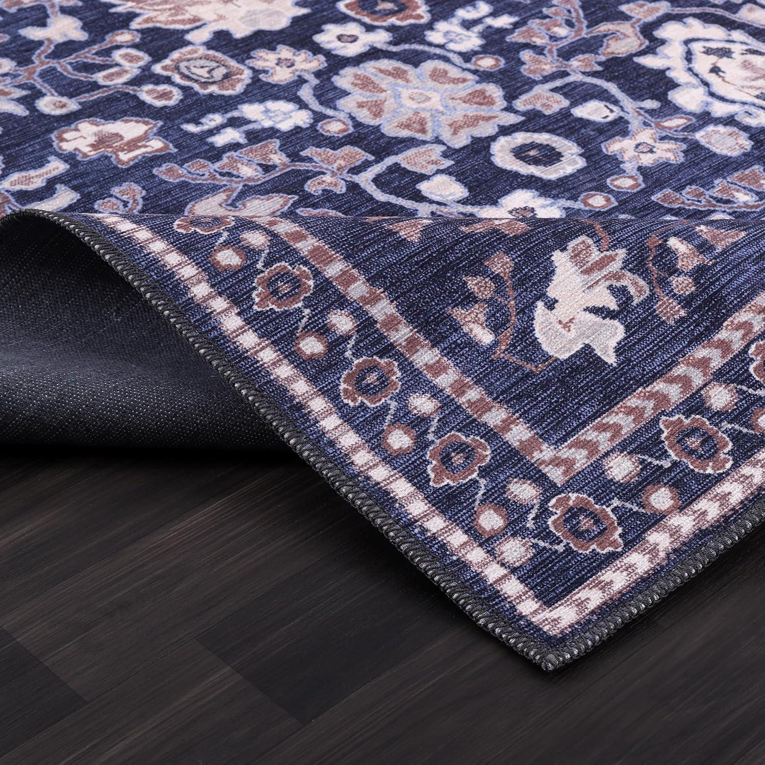 image:imageCAMILSON Baby Shag Rug 8x10 Modern Luxury Striped Boho Area Easy Shaggy Rugs Soft Medium Pile Stain Resistant EasyCleaning NonShedding for Living Room Office Indoor Carpet 8 x 10 Beige GrayStf Navy