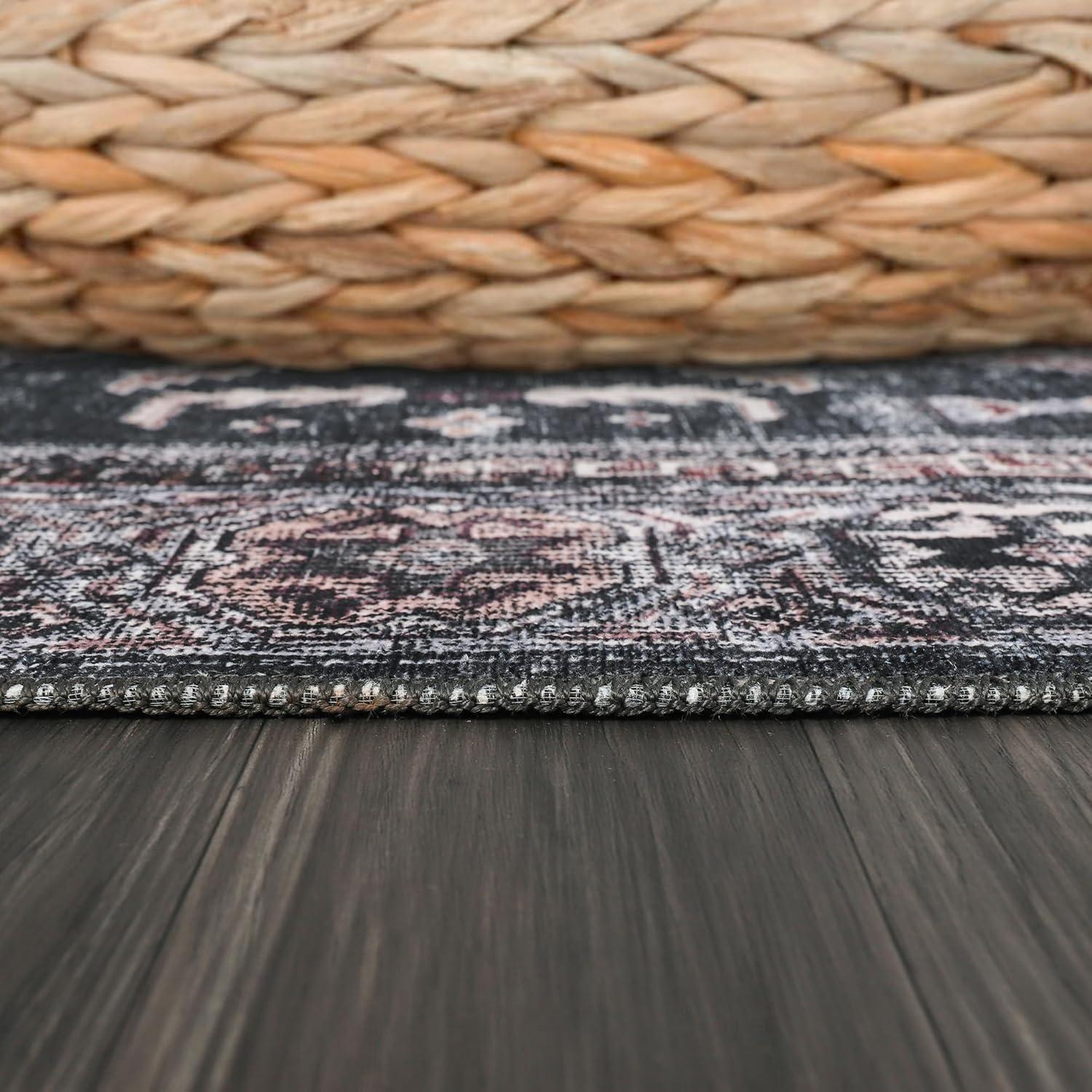 image:imageCAMILSON Baby Shag Rug 8x10 Modern Luxury Striped Boho Area Easy Shaggy Rugs Soft Medium Pile Stain Resistant EasyCleaning NonShedding for Living Room Office Indoor Carpet 8 x 10 Beige GrayVen Black