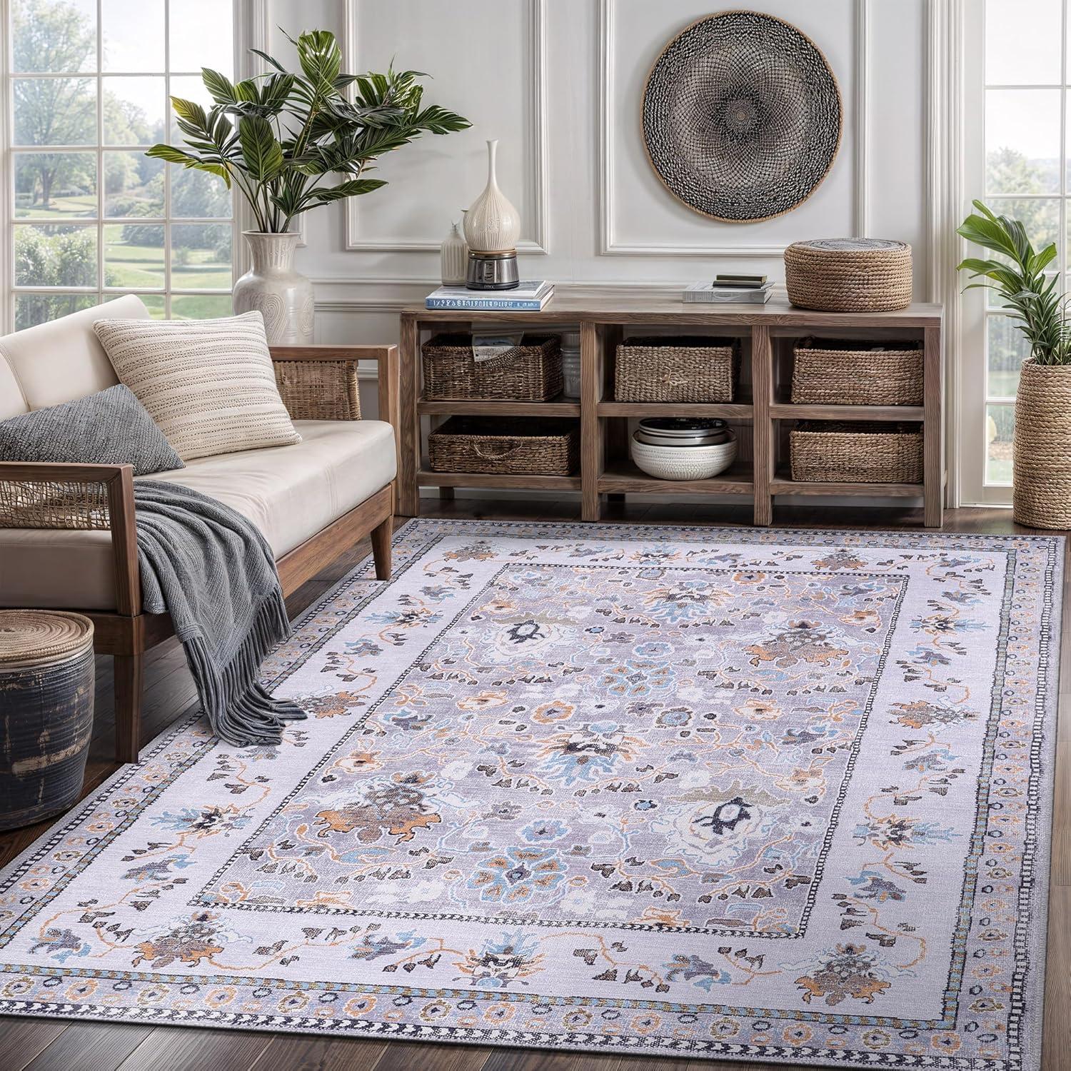 image:imageCAMILSON Baby Shag Rug 8x10 Modern Luxury Striped Boho Area Easy Shaggy Rugs Soft Medium Pile Stain Resistant EasyCleaning NonShedding for Living Room Office Indoor Carpet 8 x 10 Beige GrayStf Gray