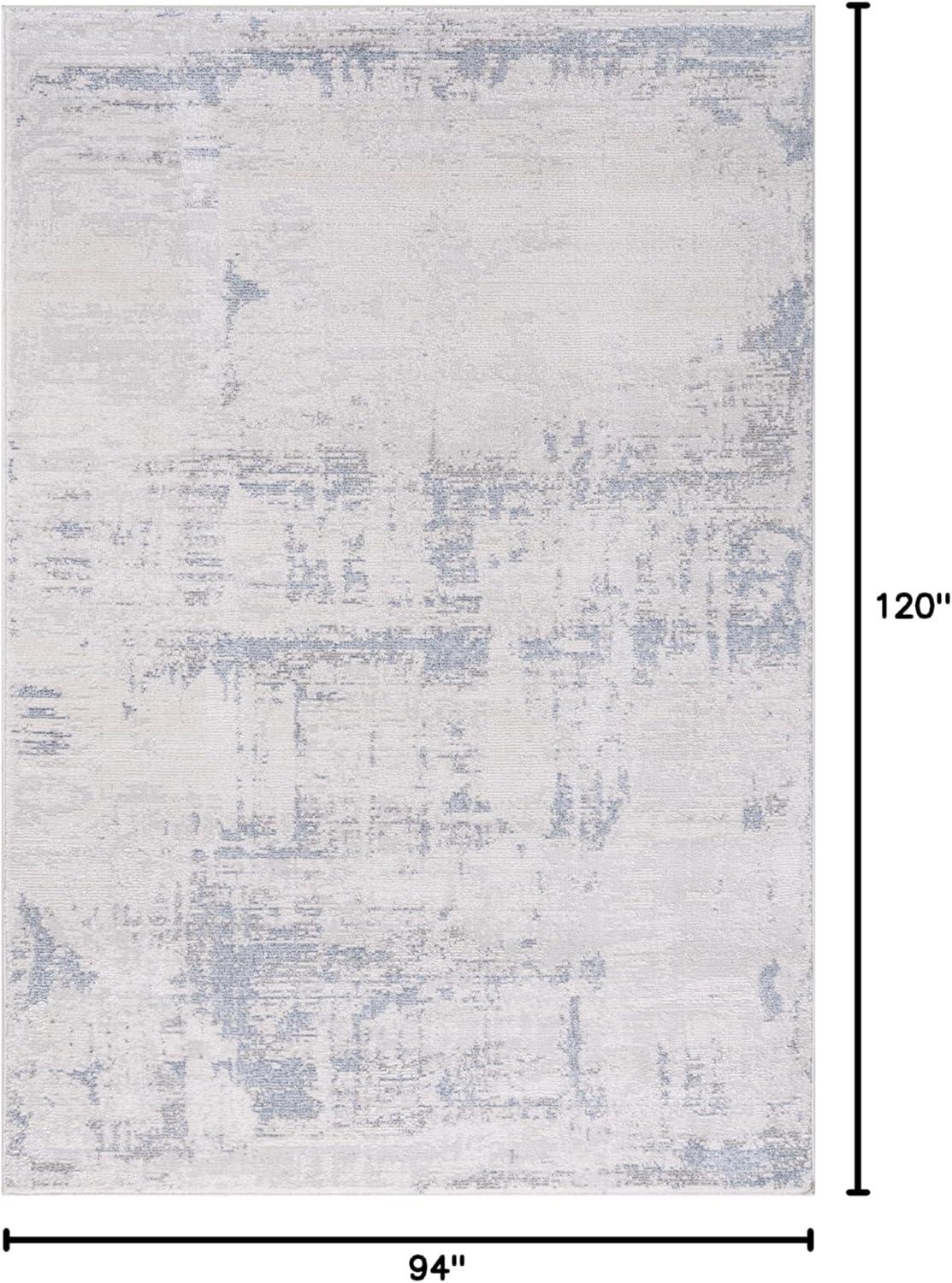 image:imageCAMILSON Baby Shag Rug 8x10 Modern Luxury Striped Boho Area Easy Shaggy Rugs Soft Medium Pile Stain Resistant EasyCleaning NonShedding for Living Room Office Indoor Carpet 8 x 10 Beige GrayPas5 Blue Gray