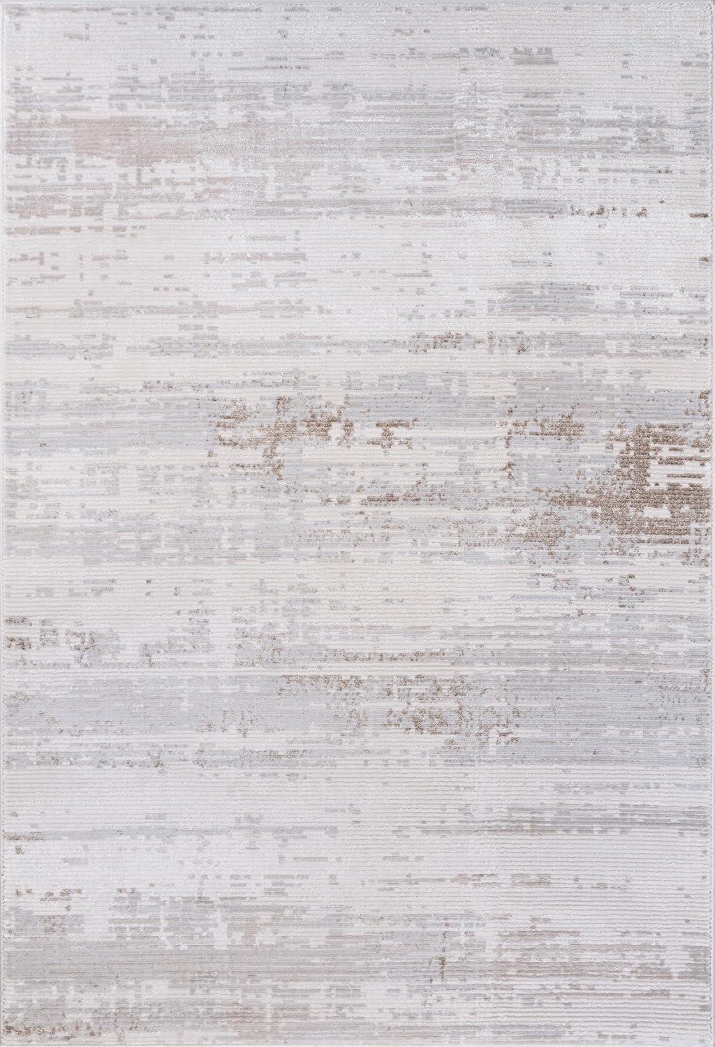 image:imageCAMILSON Baby Shag Rug 8x10 Modern Luxury Striped Boho Area Easy Shaggy Rugs Soft Medium Pile Stain Resistant EasyCleaning NonShedding for Living Room Office Indoor Carpet 8 x 10 Beige GrayPas1 Beige Gray