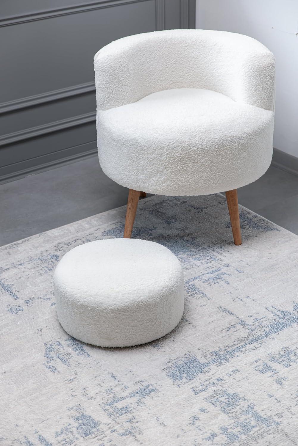 image:imageCAMILSON Baby Shag Rug 8x10 Modern Luxury Striped Boho Area Easy Shaggy Rugs Soft Medium Pile Stain Resistant EasyCleaning NonShedding for Living Room Office Indoor Carpet 8 x 10 Beige GrayPas5 Blue Gray