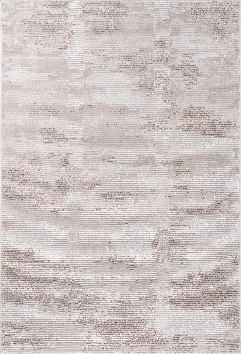 image:imageCAMILSON Baby Shag Rug 8x10 Modern Luxury Striped Boho Area Easy Shaggy Rugs Soft Medium Pile Stain Resistant EasyCleaning NonShedding for Living Room Office Indoor Carpet 8 x 10 Beige GrayPas4 Beige White