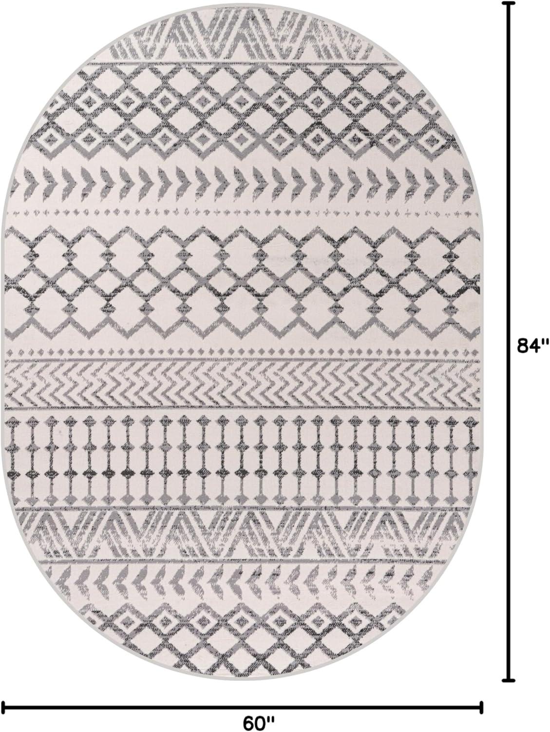 image:imageCAMILSON Baby Shag Rug 8x10 Modern Luxury Striped Boho Area Easy Shaggy Rugs Soft Medium Pile Stain Resistant EasyCleaning NonShedding for Living Room Office Indoor Carpet 8 x 10 Beige GrayBoho Grey