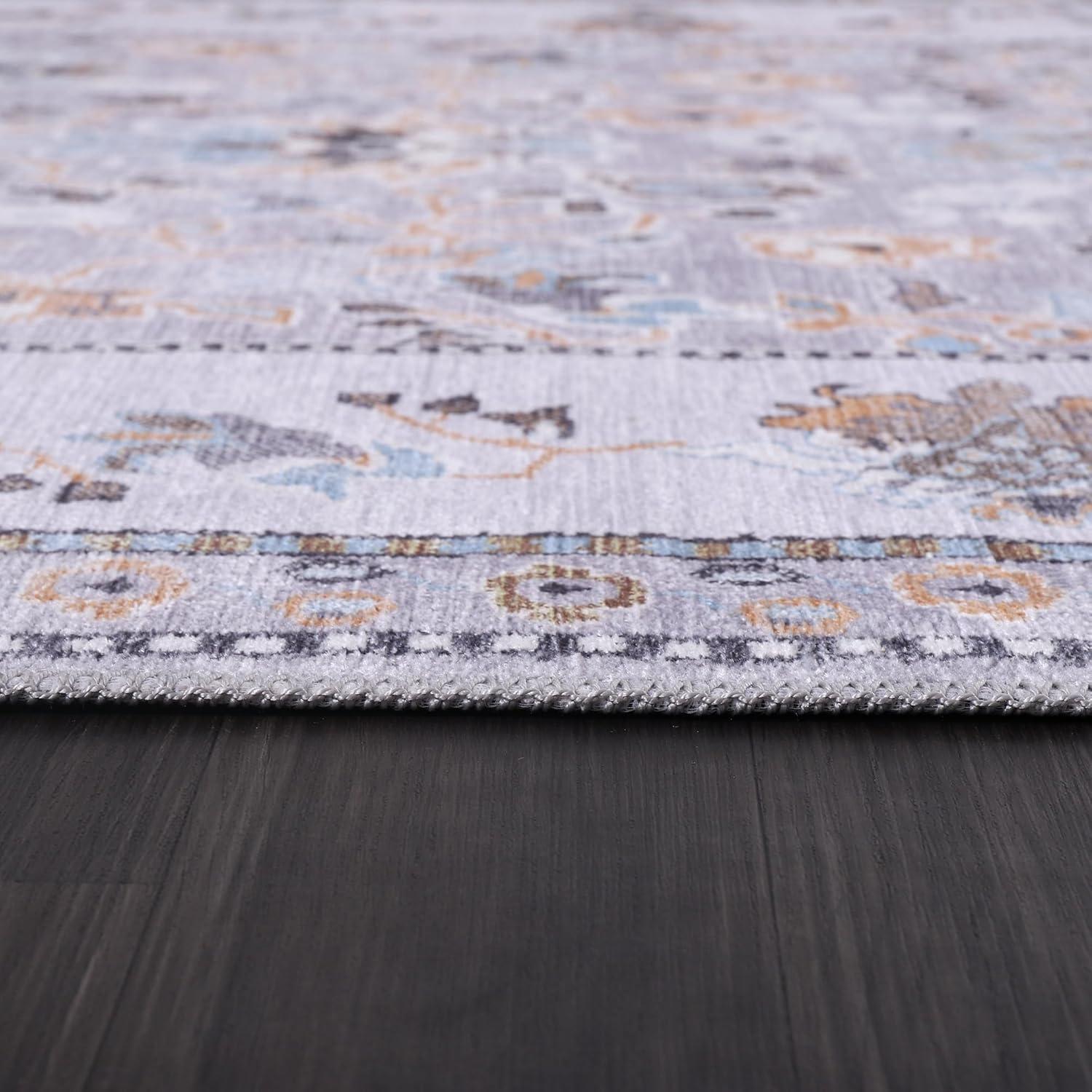 image:imageCAMILSON Baby Shag Rug 8x10 Modern Luxury Striped Boho Area Easy Shaggy Rugs Soft Medium Pile Stain Resistant EasyCleaning NonShedding for Living Room Office Indoor Carpet 8 x 10 Beige GrayStf Gray