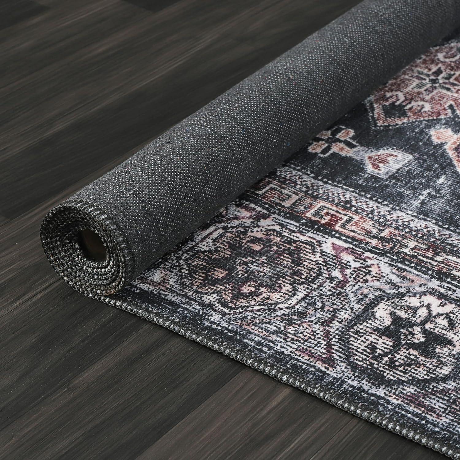 image:imageCAMILSON Baby Shag Rug 8x10 Modern Luxury Striped Boho Area Easy Shaggy Rugs Soft Medium Pile Stain Resistant EasyCleaning NonShedding for Living Room Office Indoor Carpet 8 x 10 Beige GrayVen Black