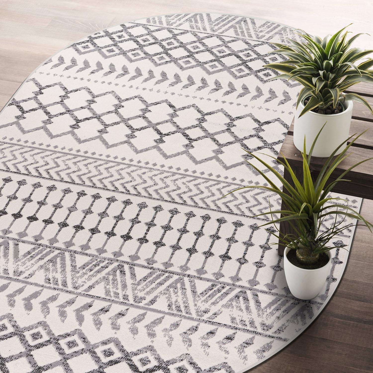 image:imageCAMILSON Baby Shag Rug 8x10 Modern Luxury Striped Boho Area Easy Shaggy Rugs Soft Medium Pile Stain Resistant EasyCleaning NonShedding for Living Room Office Indoor Carpet 8 x 10 Beige GrayBoho Grey
